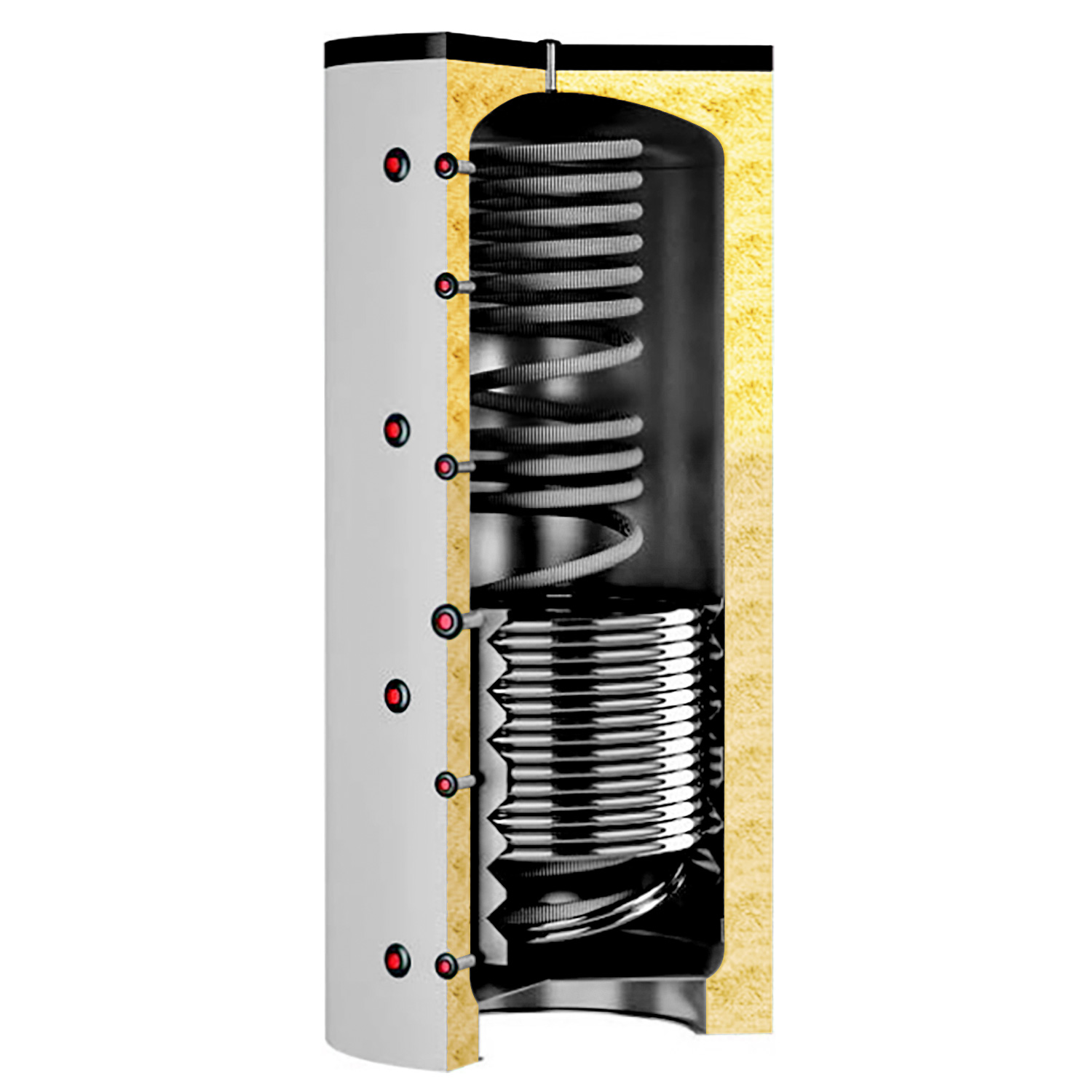 Réservoir hygiénique Termoventiler Laddotank HSK Réservoir 2 800 (803 litres) avec 1 échangeur de chaleur solaire. Réservoir hygiénique Termoventiler Laddotank HSK Réservoir 2 800 (803 litres) avec 1 échangeur de chaleur solaire.