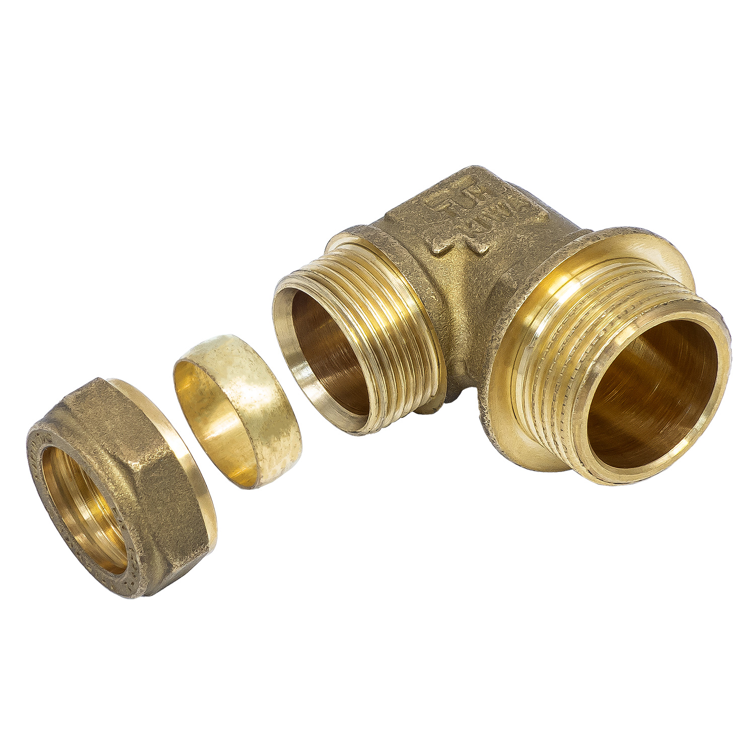 Raccord à bague de serrage angulaire 3/4"