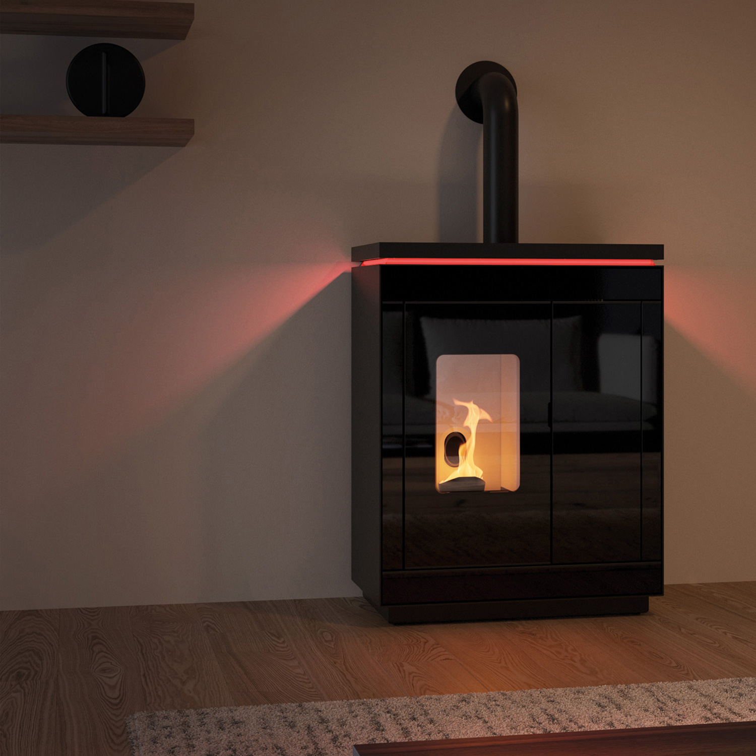 Olsberg Epana poêle à granulés verre noir