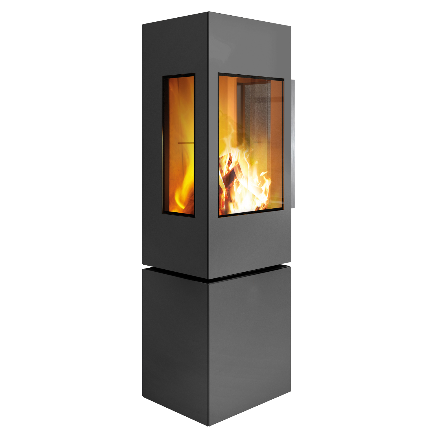 Spartherm SEO L leva Poêle à bois Titane