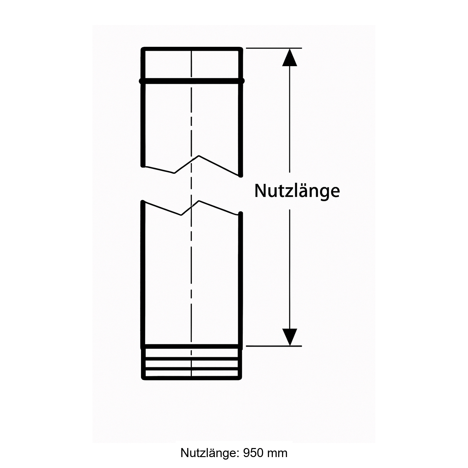 Schiedel PRIMA PLUS élément de tube 1000mm Ø113 mm simple paroi mat