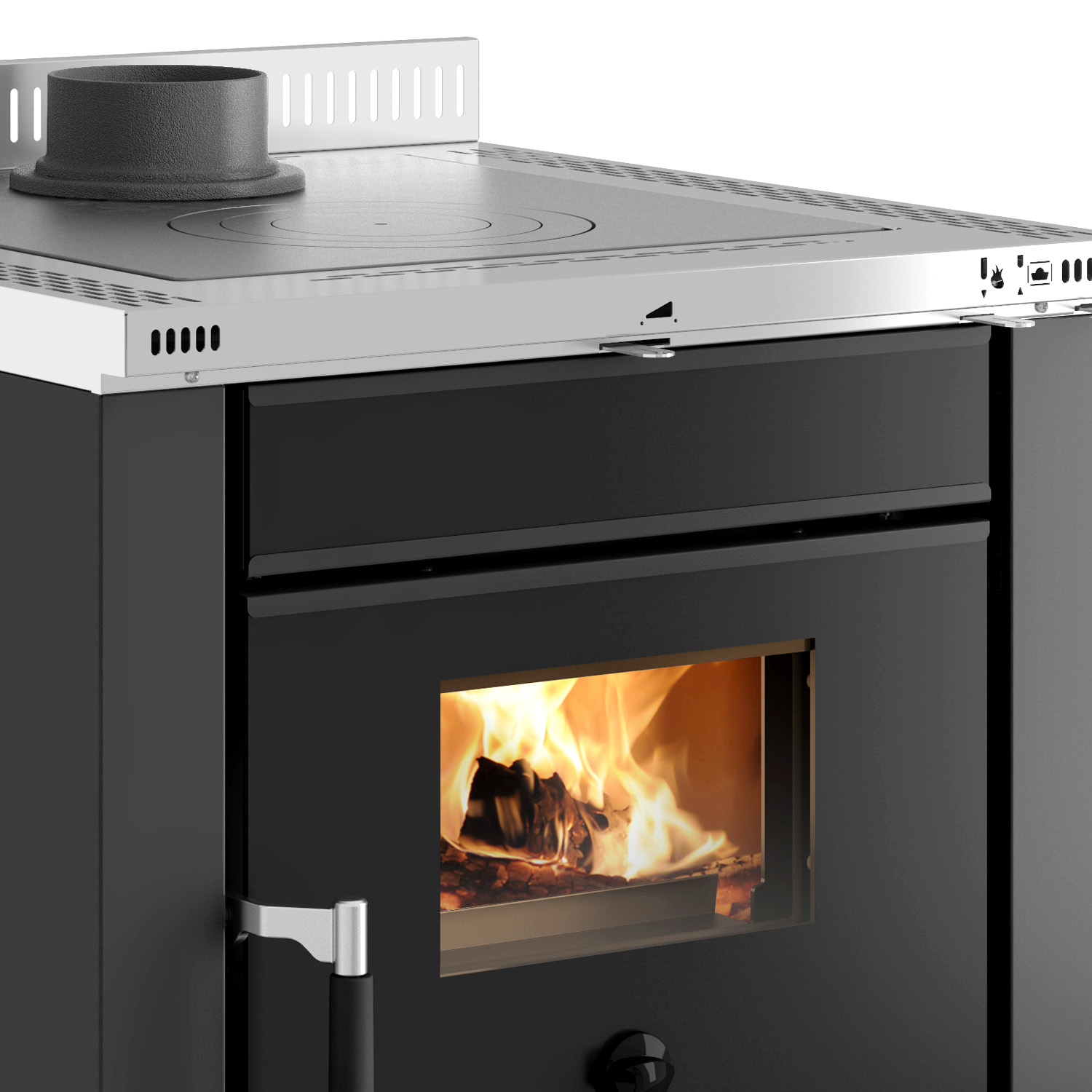 La Nordica Vicenza EVO cuisinière à bois Noir-Anthracite