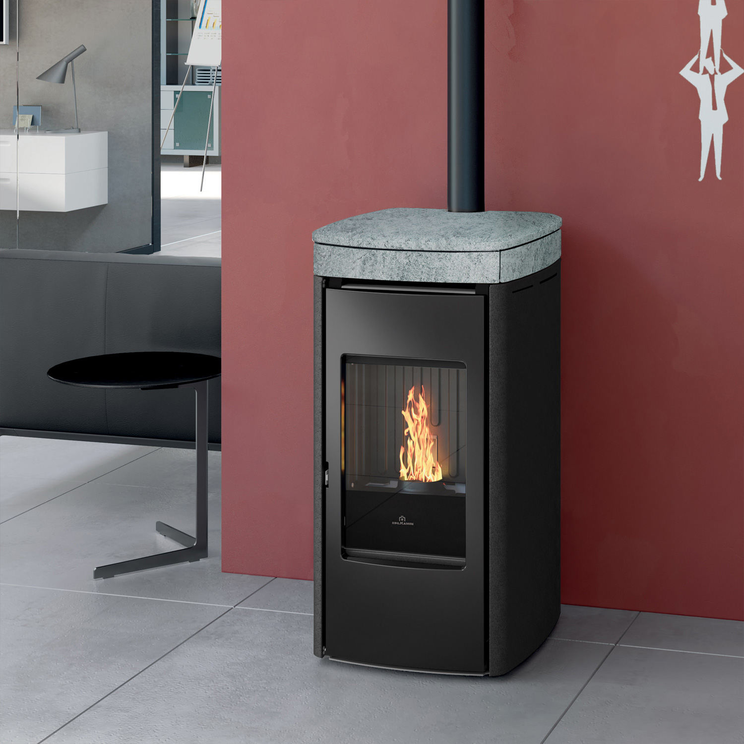 Edilkamin Yana Plus poêle à granulés pierre naturelle