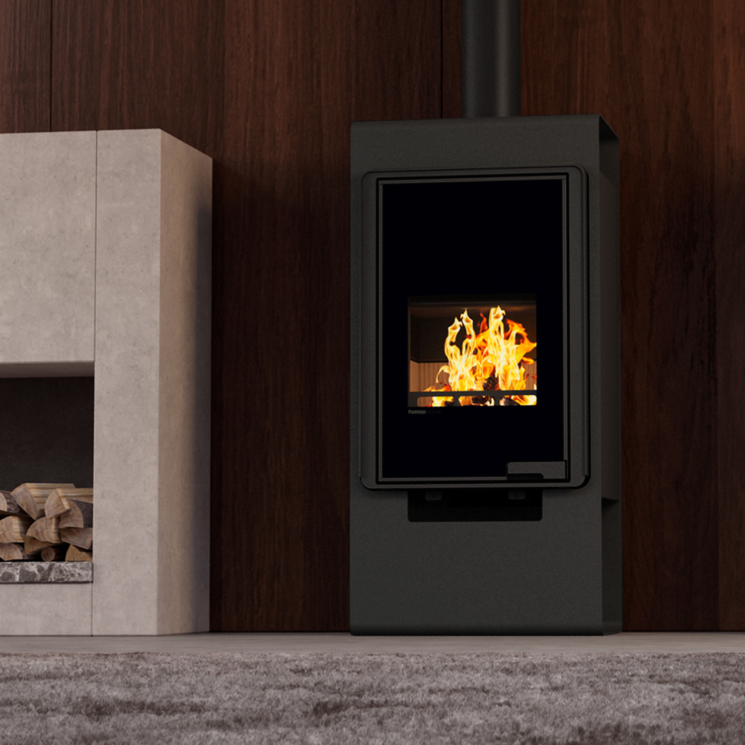 Poêle à bois HS Flamingo Deluxe Singa Noir