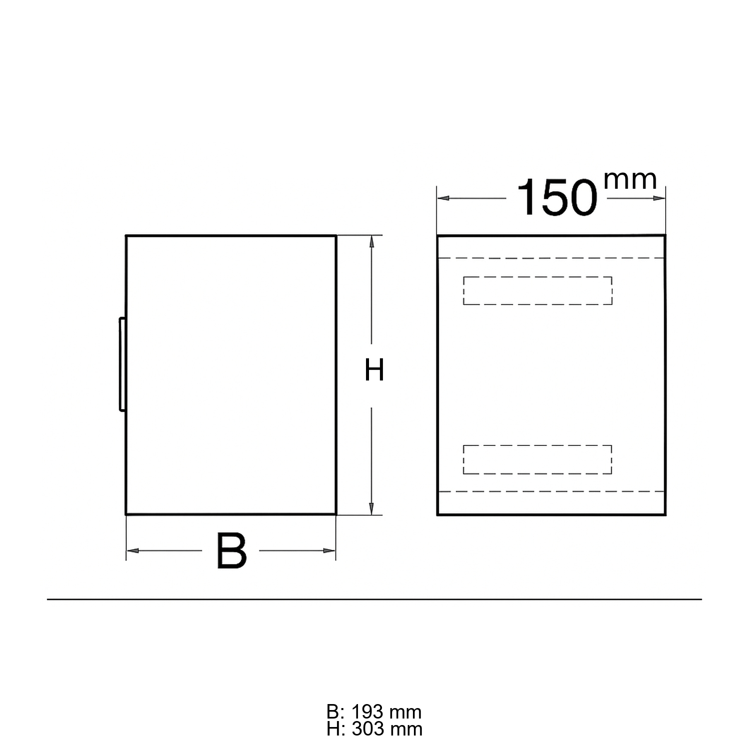 Schiedel cadre de montage 150mm 193x303 mat