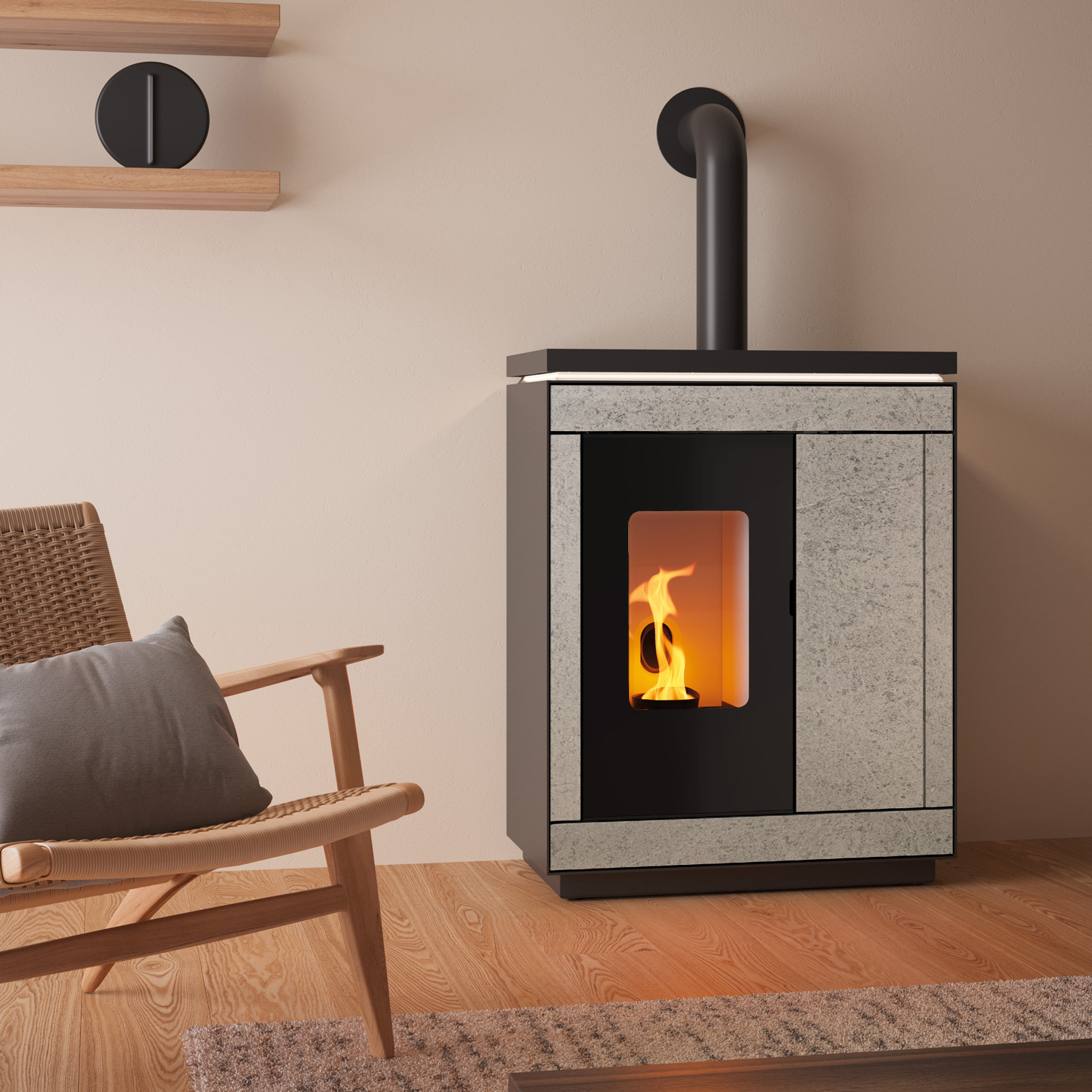 Olsberg Epana poêle à granulés pierre naturelle serpentine