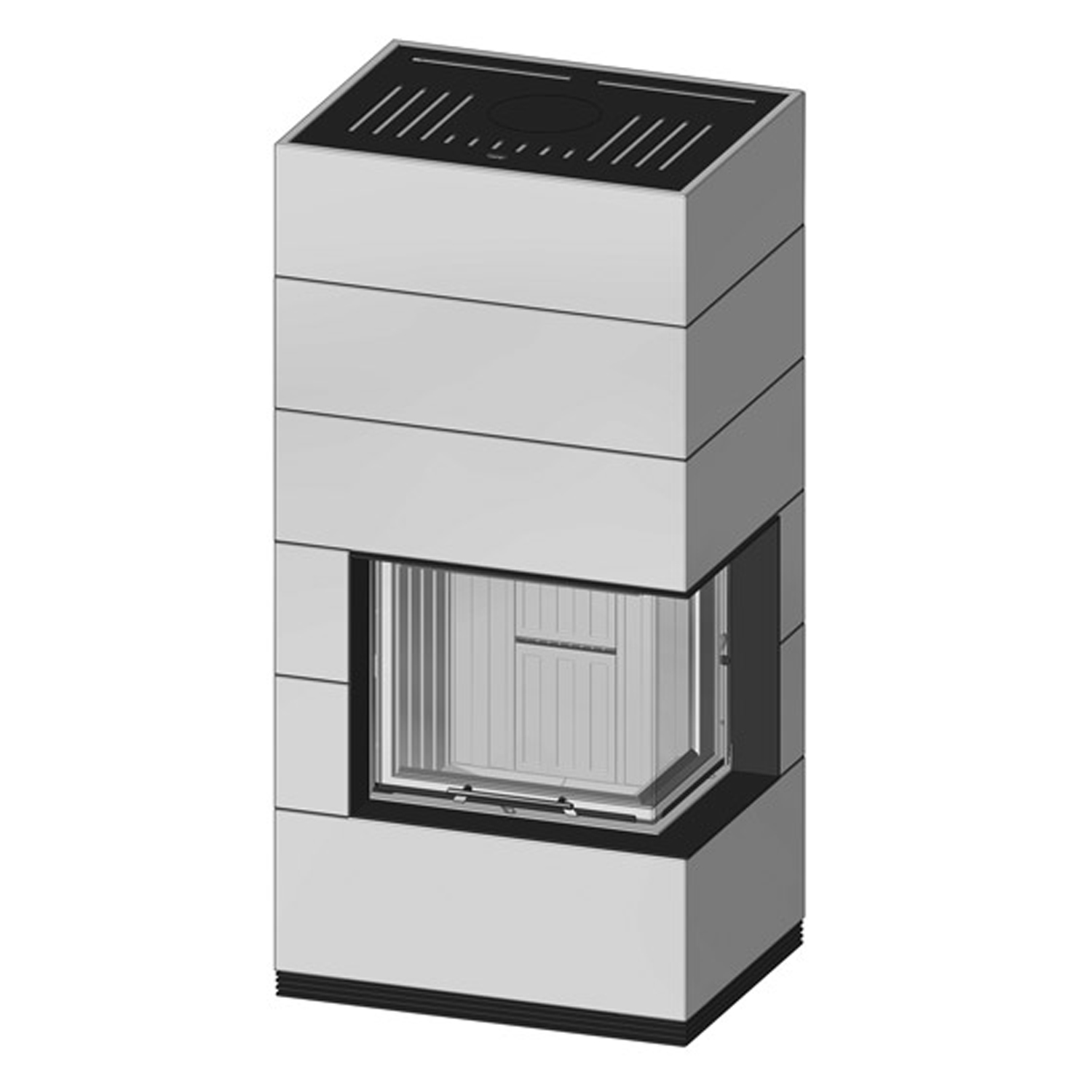 Kit de cheminée à eau Spartherm SIM 1/3 Varia 2R 55h-4S H2O en béton fin
