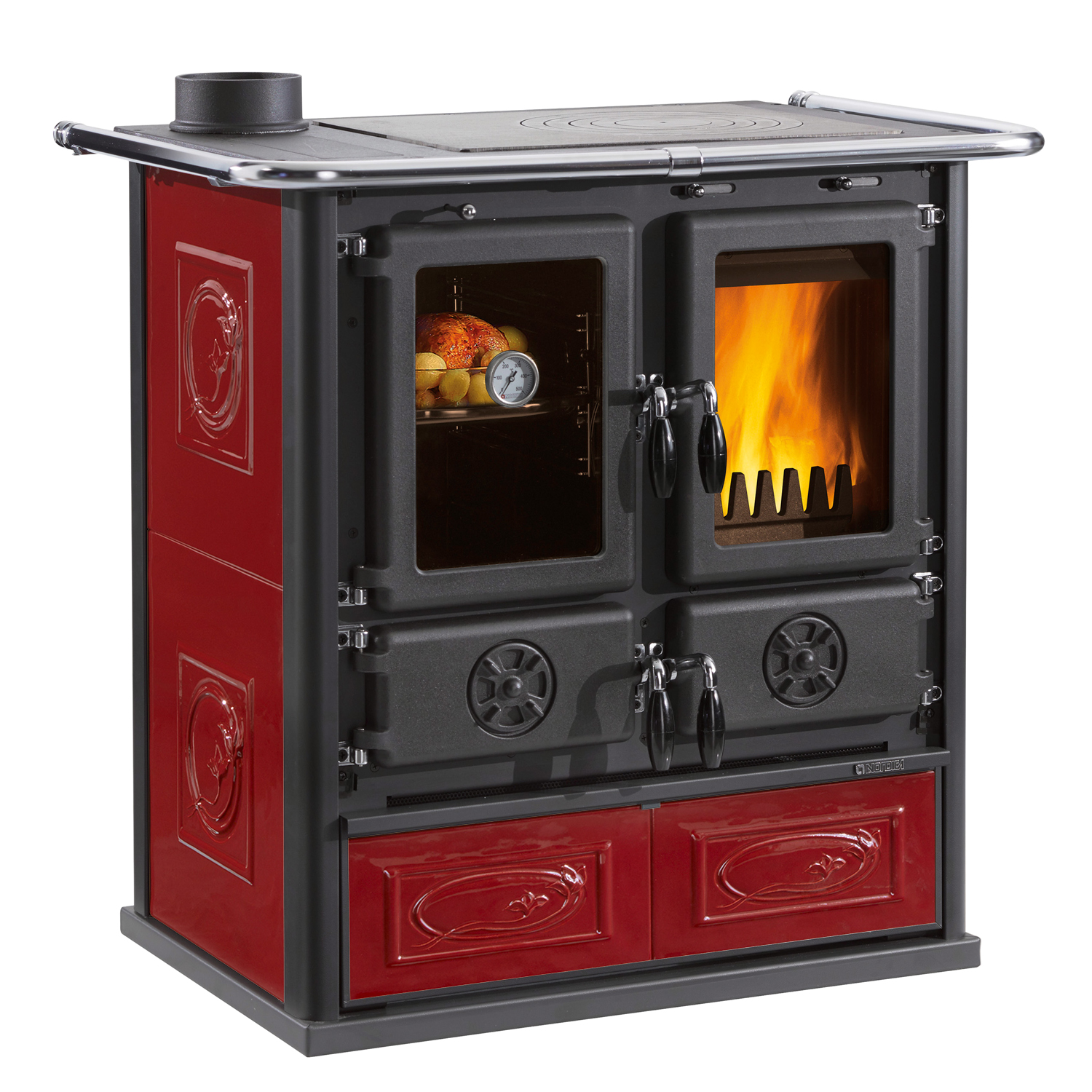 La cuisinière La Nordica Rosetta Sinistra 5.0 Céramique Liberty Bordeaux