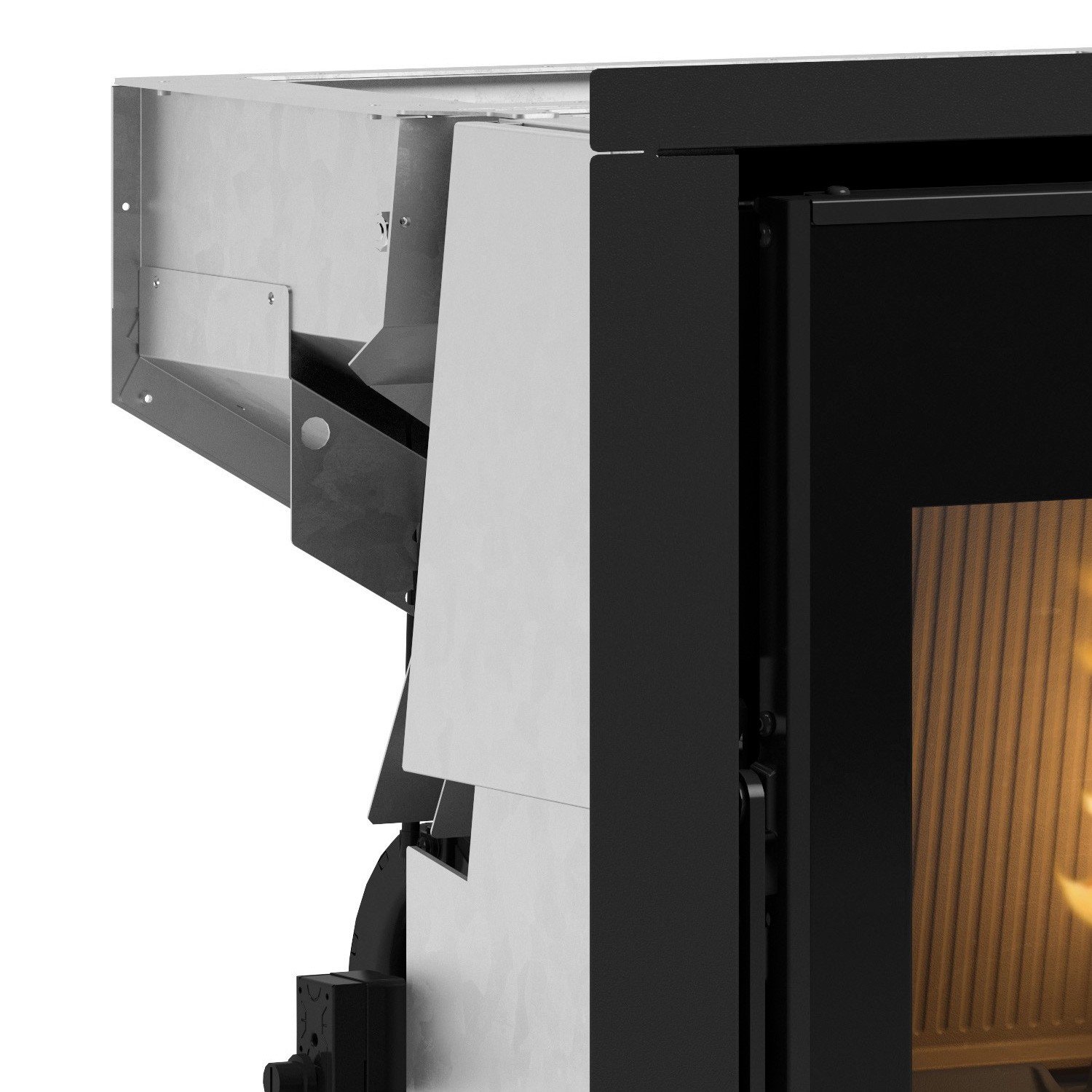 Extraflame Comfort P70 Air H49 Insert à granulés Acier Noir