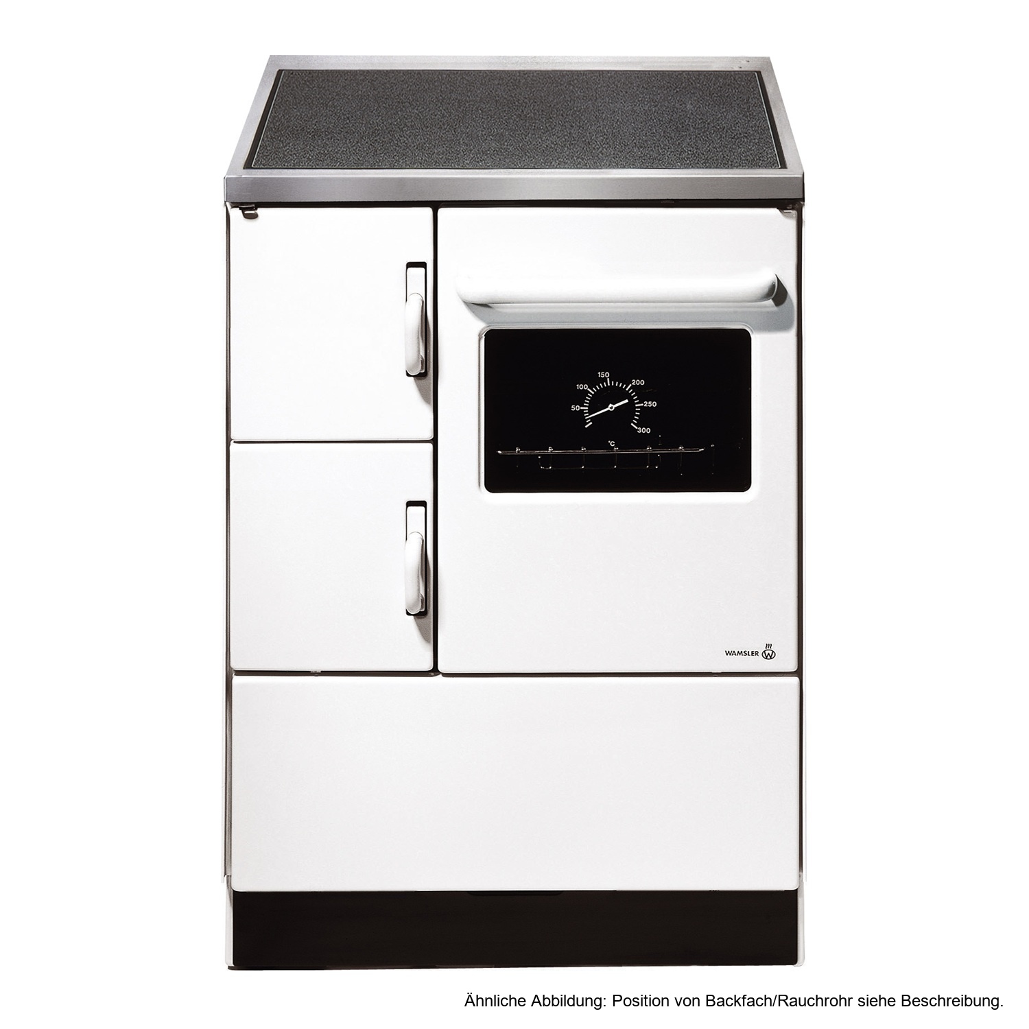 Wamsler K 118 Cuisinière à bois à droite blanc avec plaque vitrocéramique