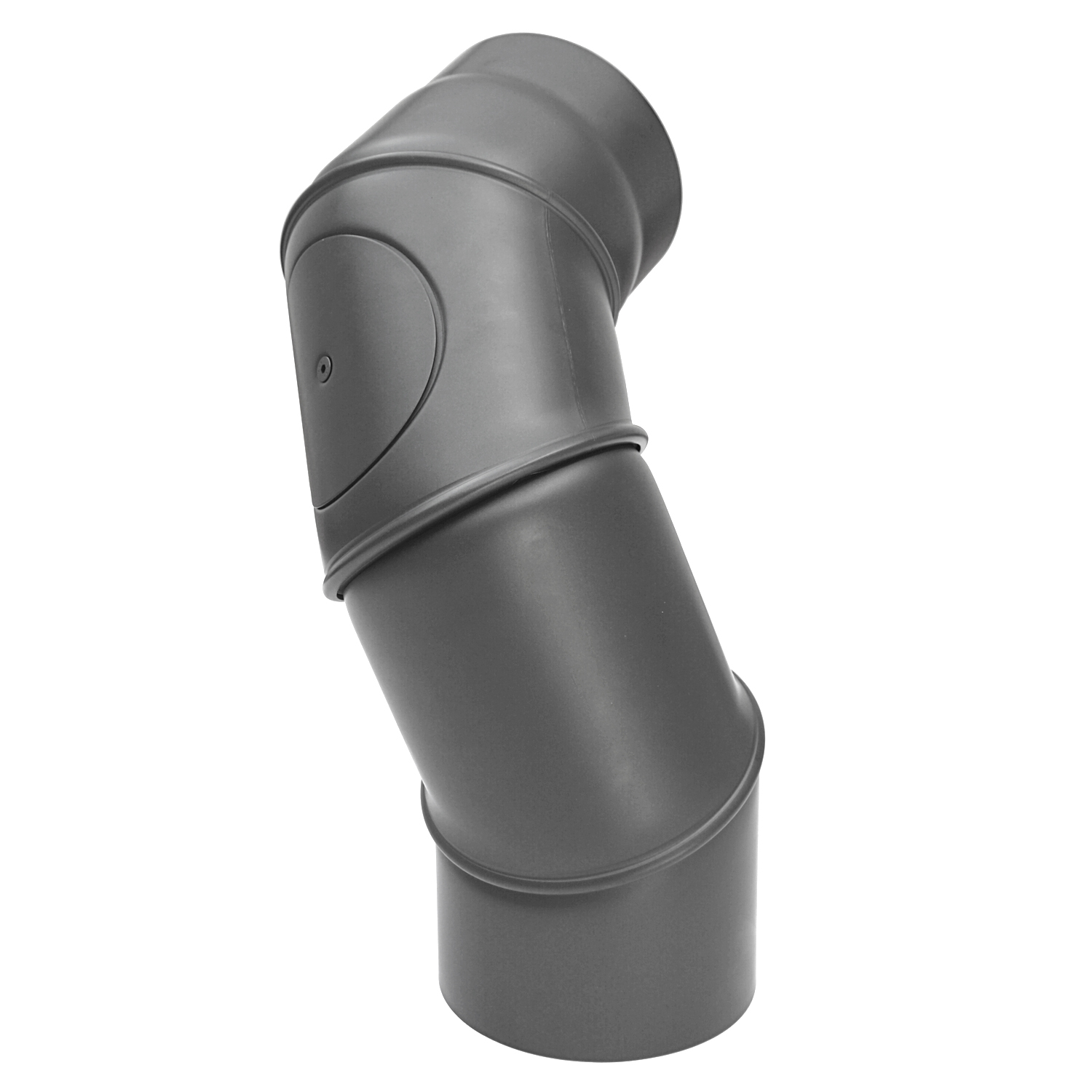 Coude de conduit de fumée / Tuyau de poêle 150 mm - Coude multiple gris fonte