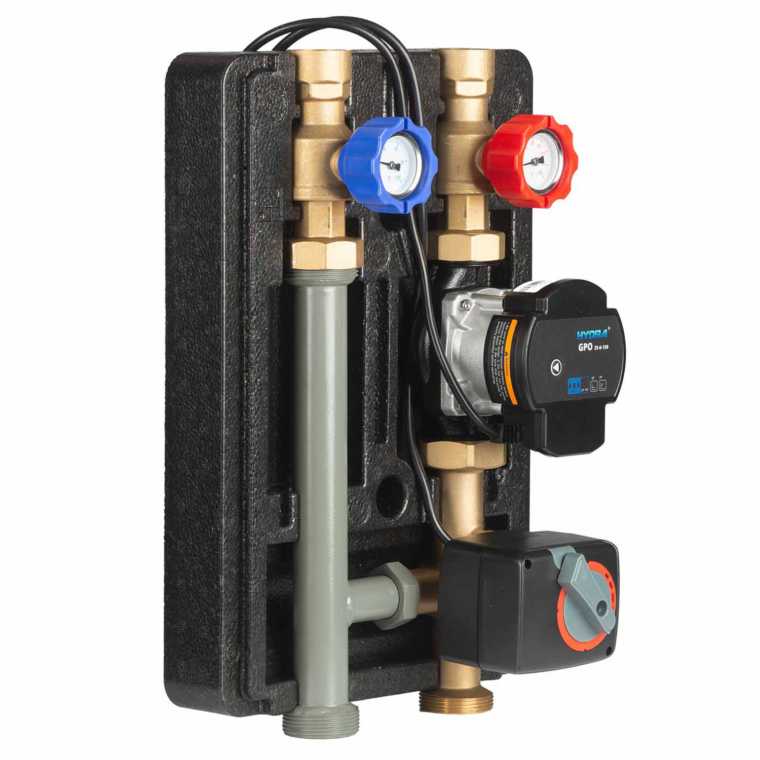 Groupe de pompes de chauffage Hydra GPO S DN25 mixte avec servomoteur