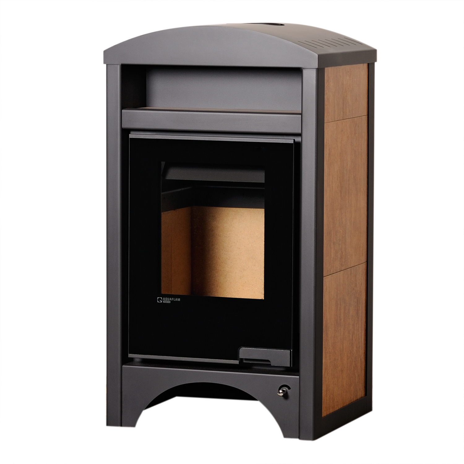 Aquaflam Vario Barma Manuel Poêle à bois avec échangeur thermique Noyer 11/5 kW