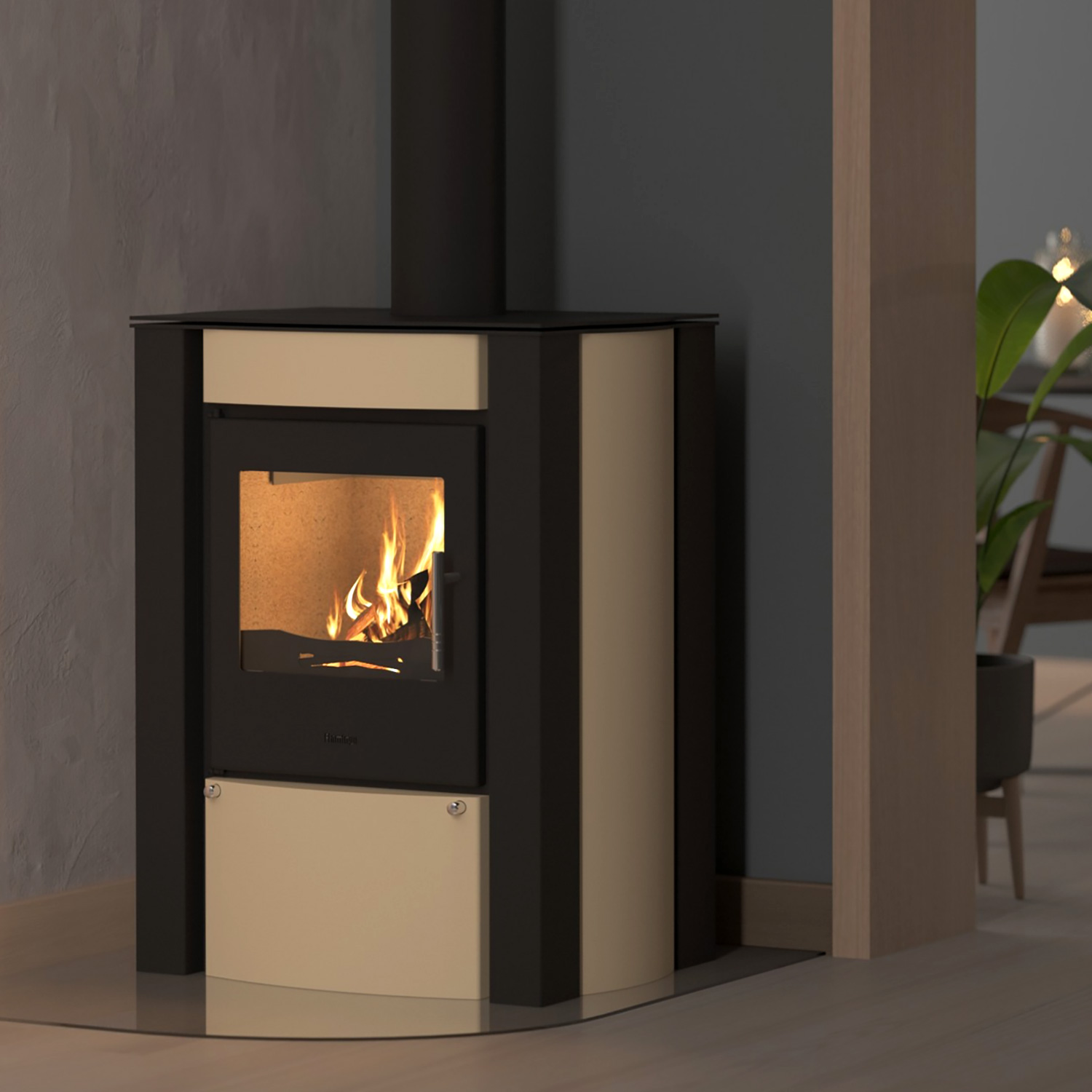 Poêle à bois HS Flamingo AMOS Crème