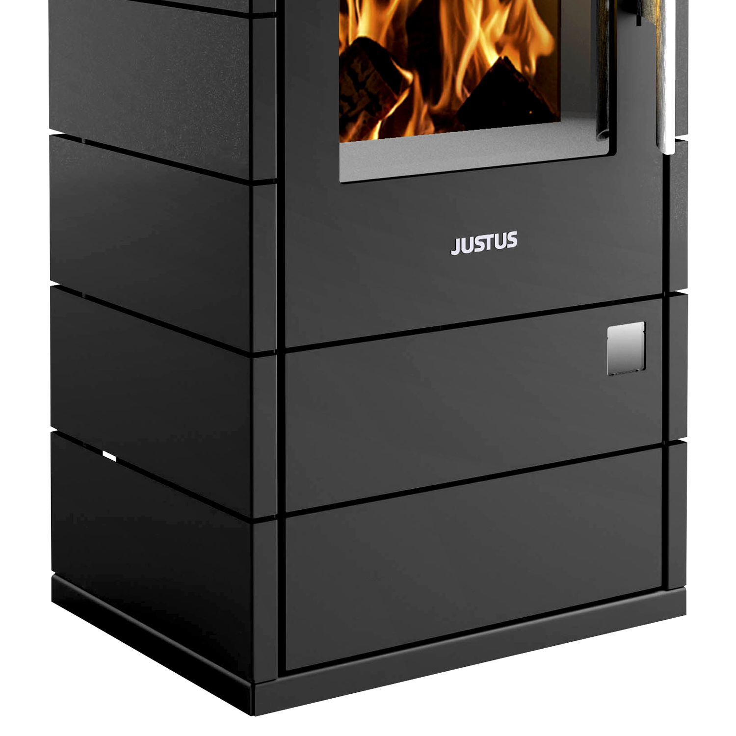 Justus Tova poêle à bois acier noir