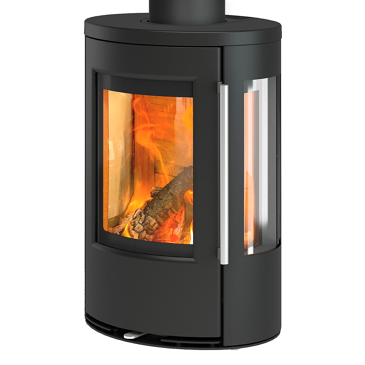 TermaTech TT23RGW Poêle à bois Acier Noir Sortie de fumée par le haut