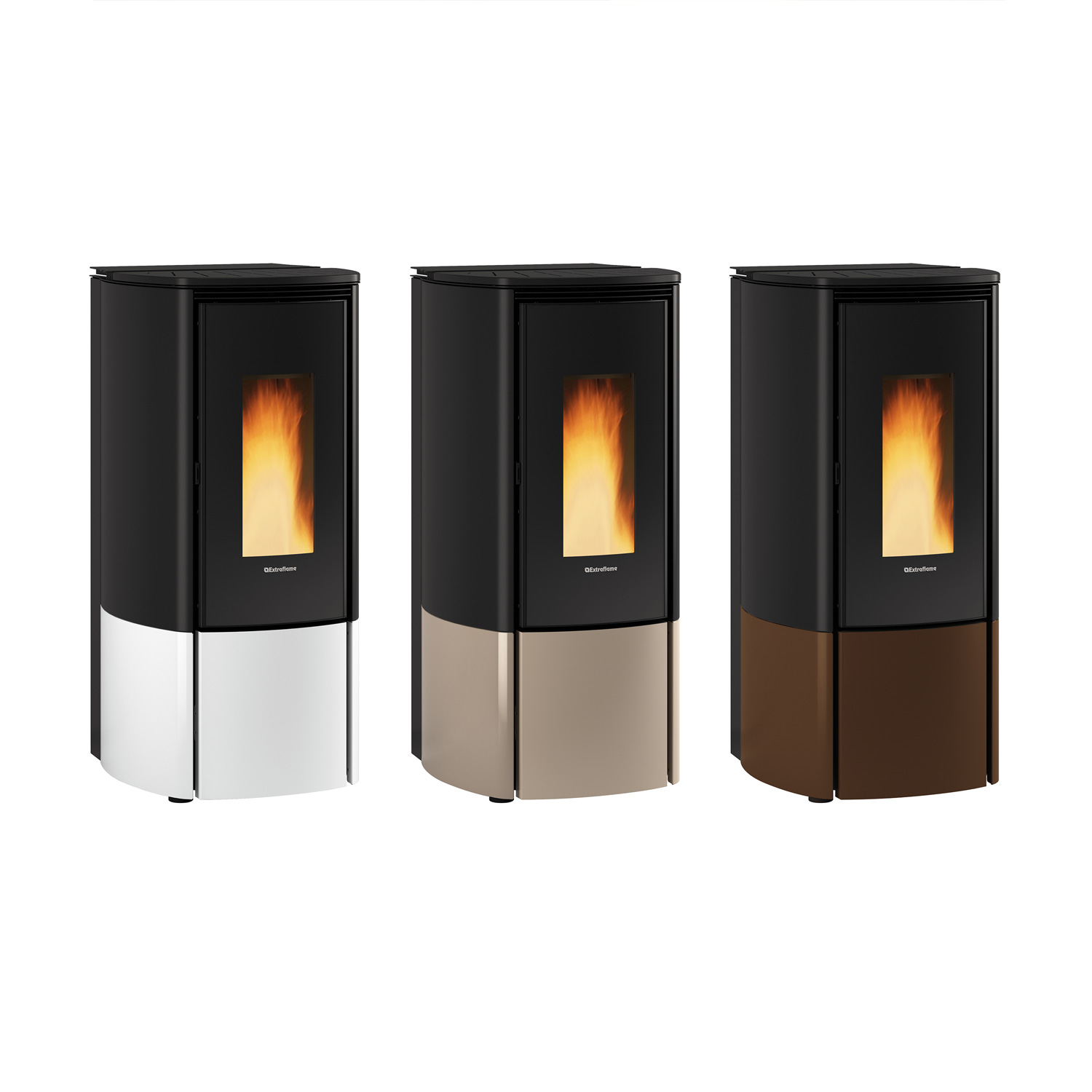 Extraflame Evolution Line Katia 11 poêle à granulés acier bronze