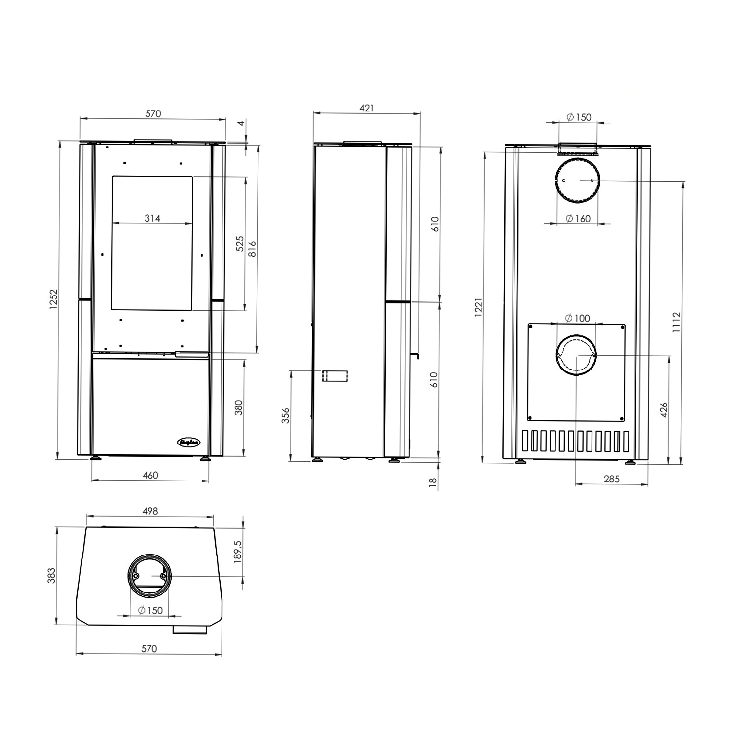 Fireplace Elite Oregon Poêle à bois en stéatite