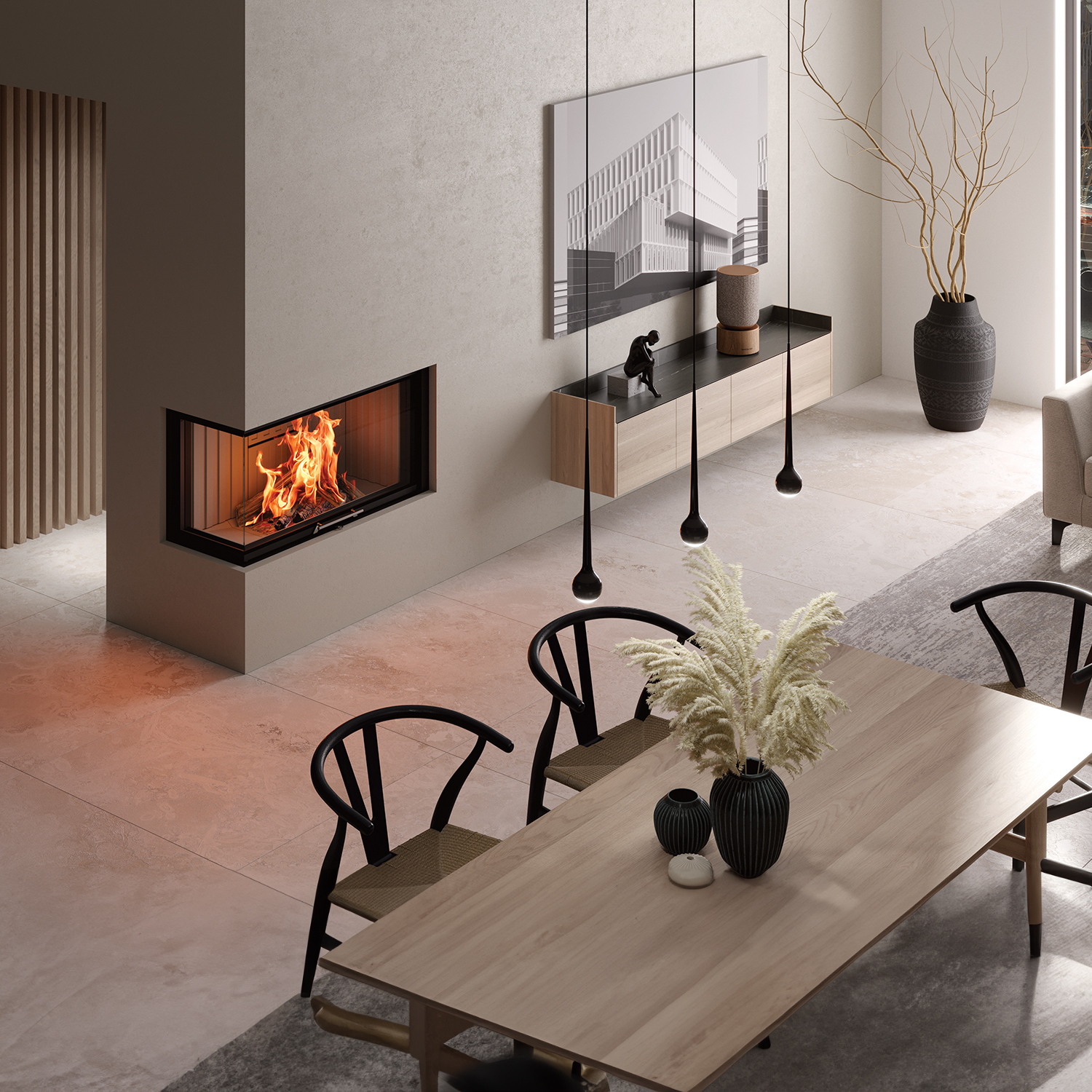 Spartherm Varia 2L-100h 2.0 Insert de cheminée d'angle