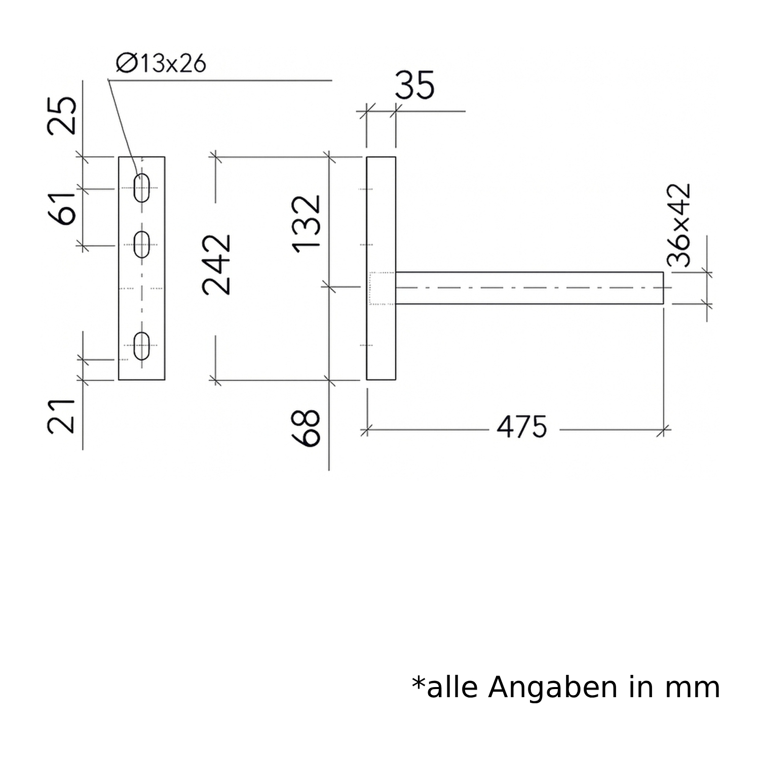Schiedel Console murale prolongée type 325 brillante