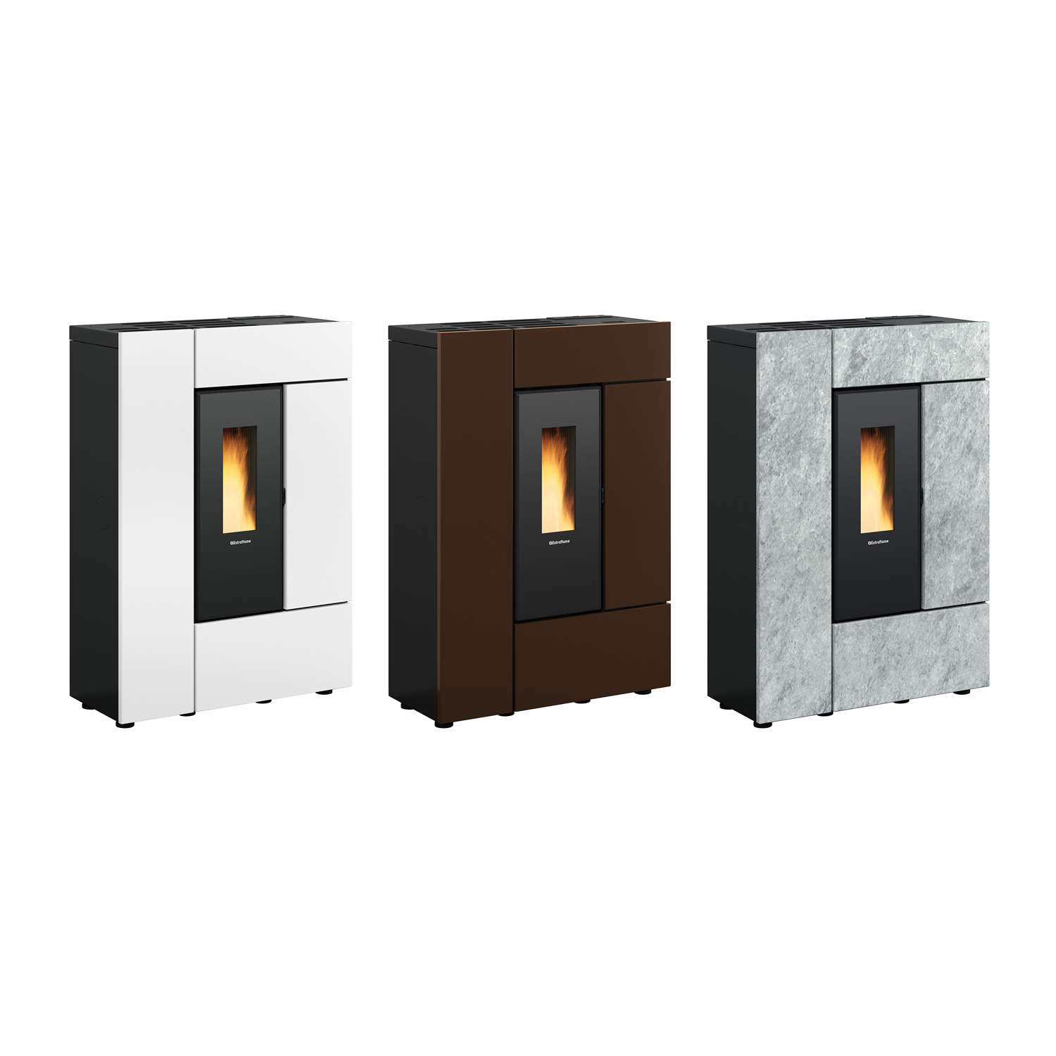 Extraflame Evolution Line Gabriella Plus poêle à granulés acier blanc