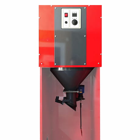 Aspirateur à granulés rouge pour alimentation automatique de la chaudière