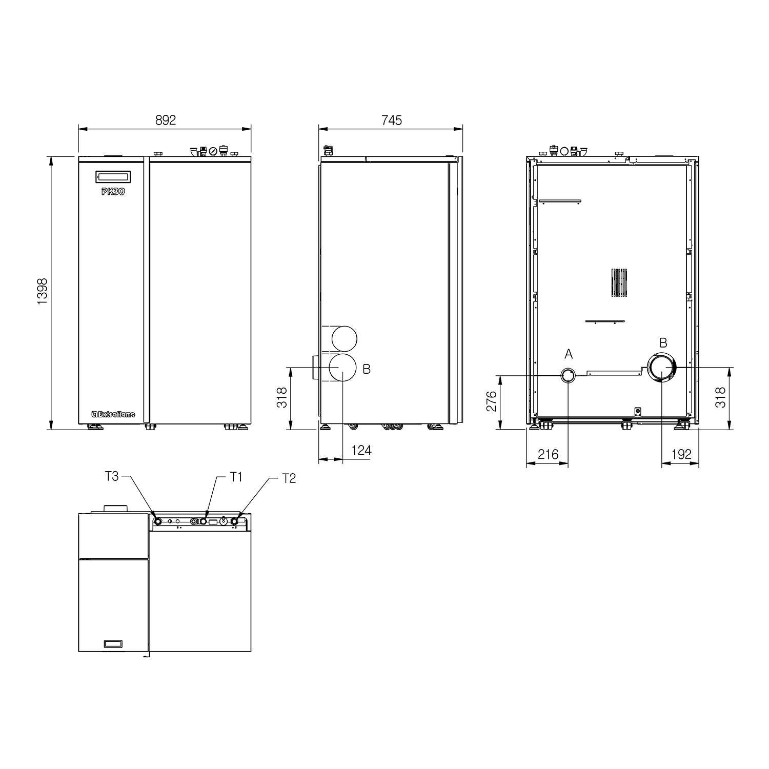 chaudière à granulés PK30 Extraflame