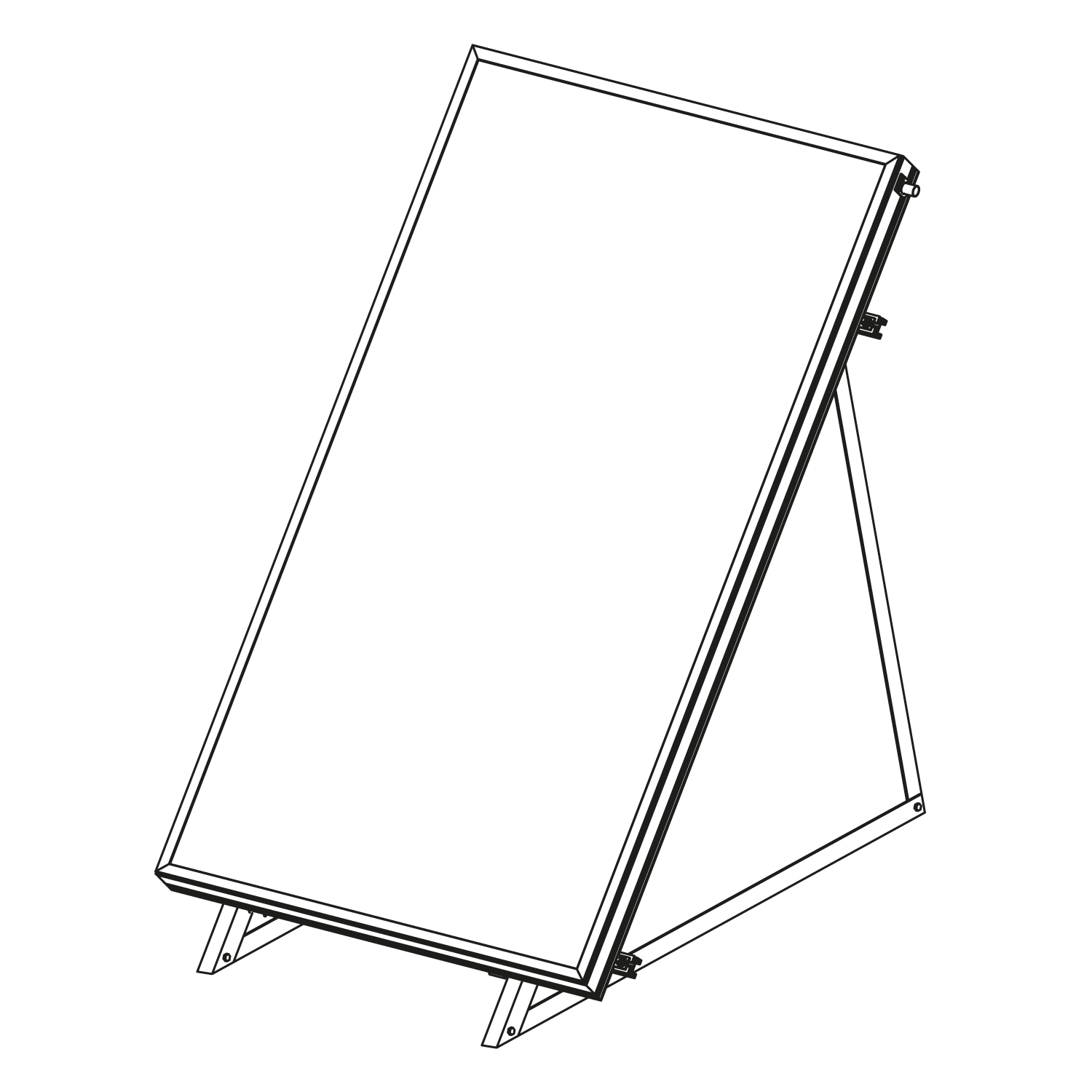 Sunex kit de montage pour toit plat pour 1 collecteur solaire AMP 2.0