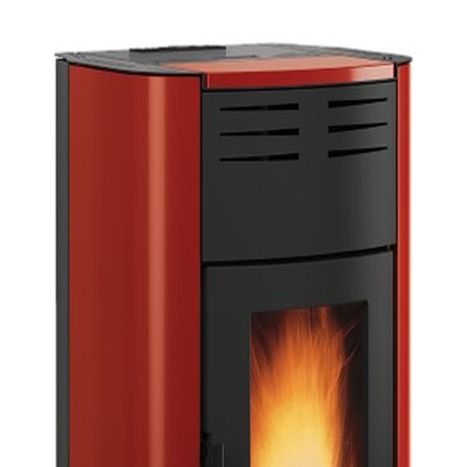 Extraflame RAFFAELLA IDRO H15 5.0.16 - Rouge bordeaux poêle à granulés bouilleur