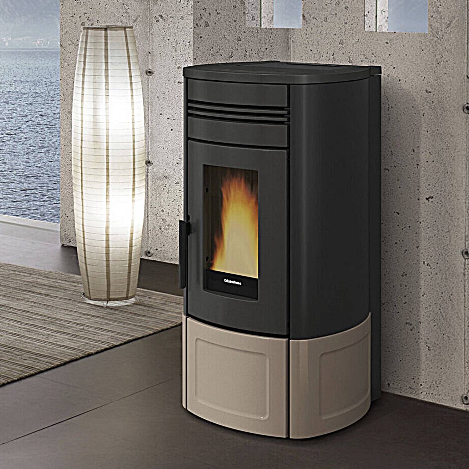 Extraflame NORIS PLUS LUX - Taupe poêle à granulés EVOLUTION LINE