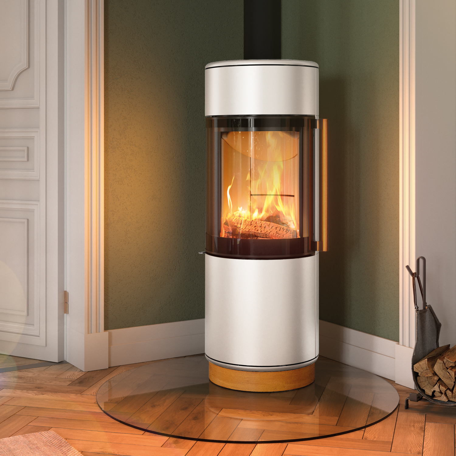 Spartherm Passo XS style RLU poêle à bois blanc