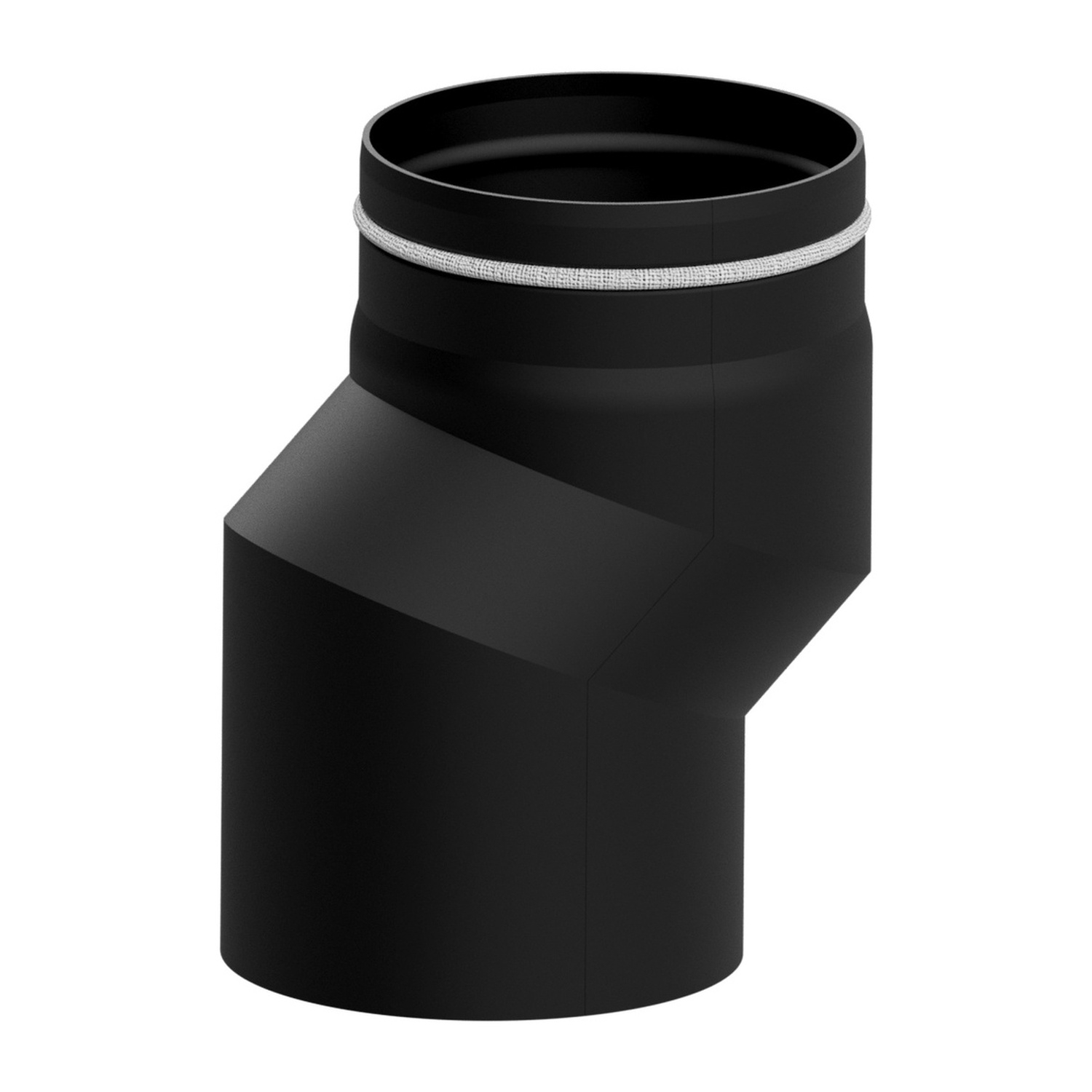 Raik coude décalé LS diamètre 150x244x2,00mm rétreint décalage 40mm noir