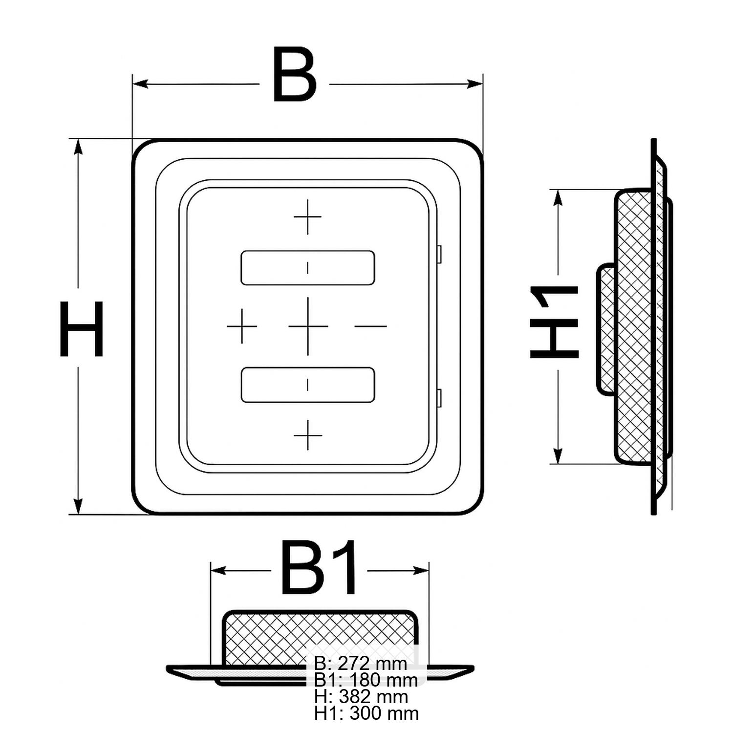 Schiedel porte de nettoyage inox 190x300 brillant