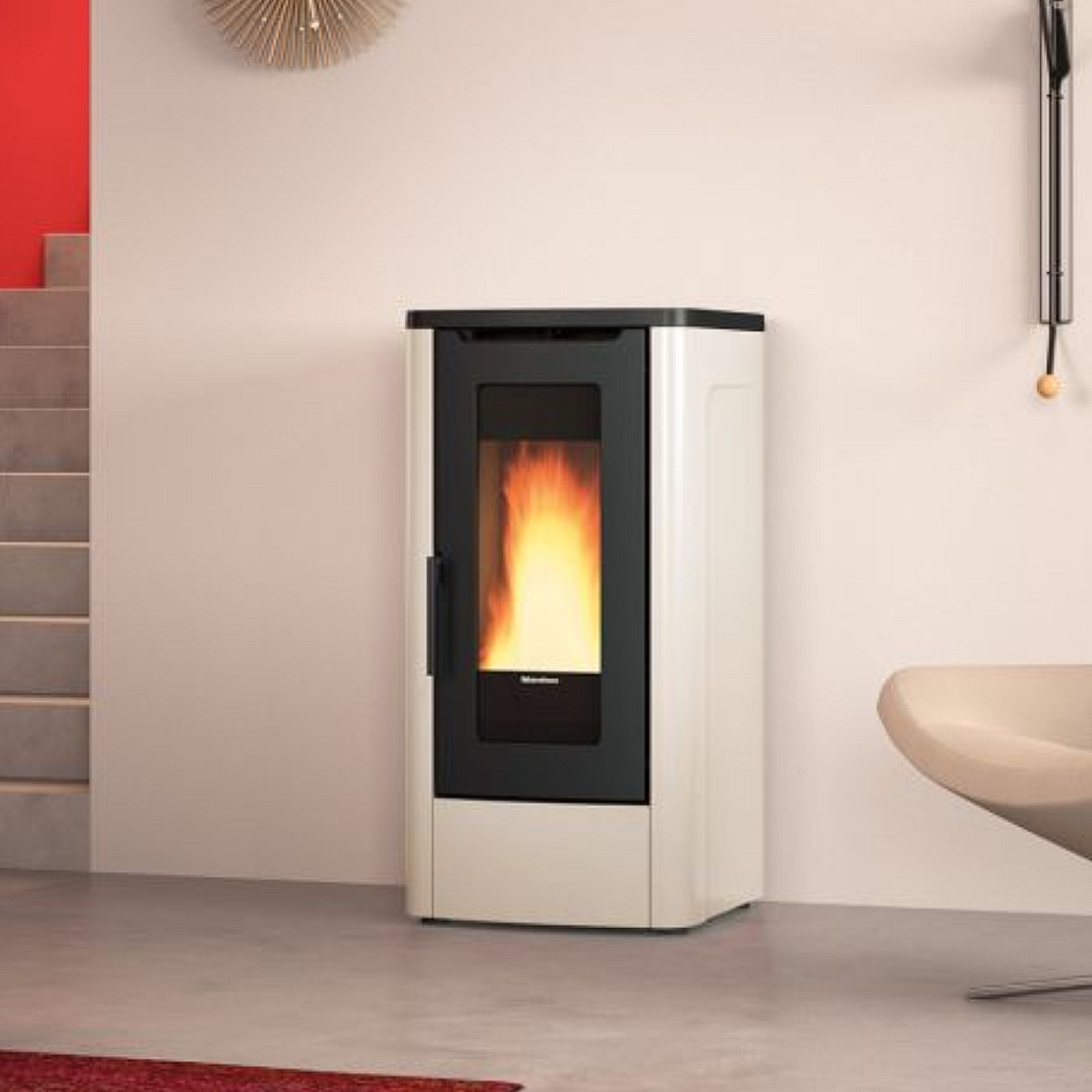 Extraflame Dahiana Plus VFS 16 poêle à granulés acier ivoire