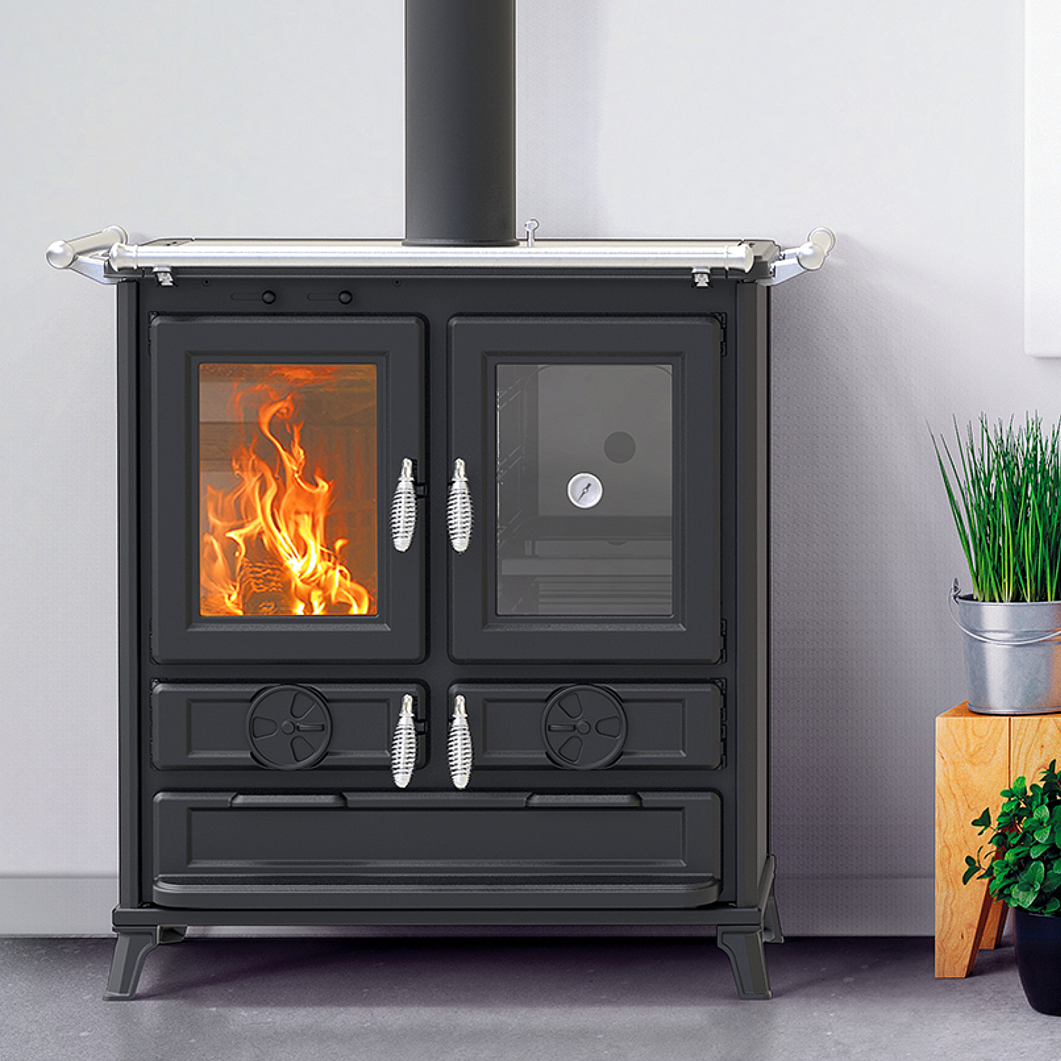Thermorossi cuisinière à bois Klaretta Evo6