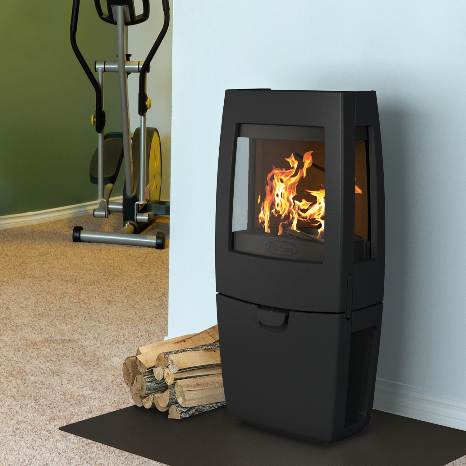Poêle à bois Dovre Sense 203 en fonte noire Poêle à bois Dovre Sense 203 en fonte noire