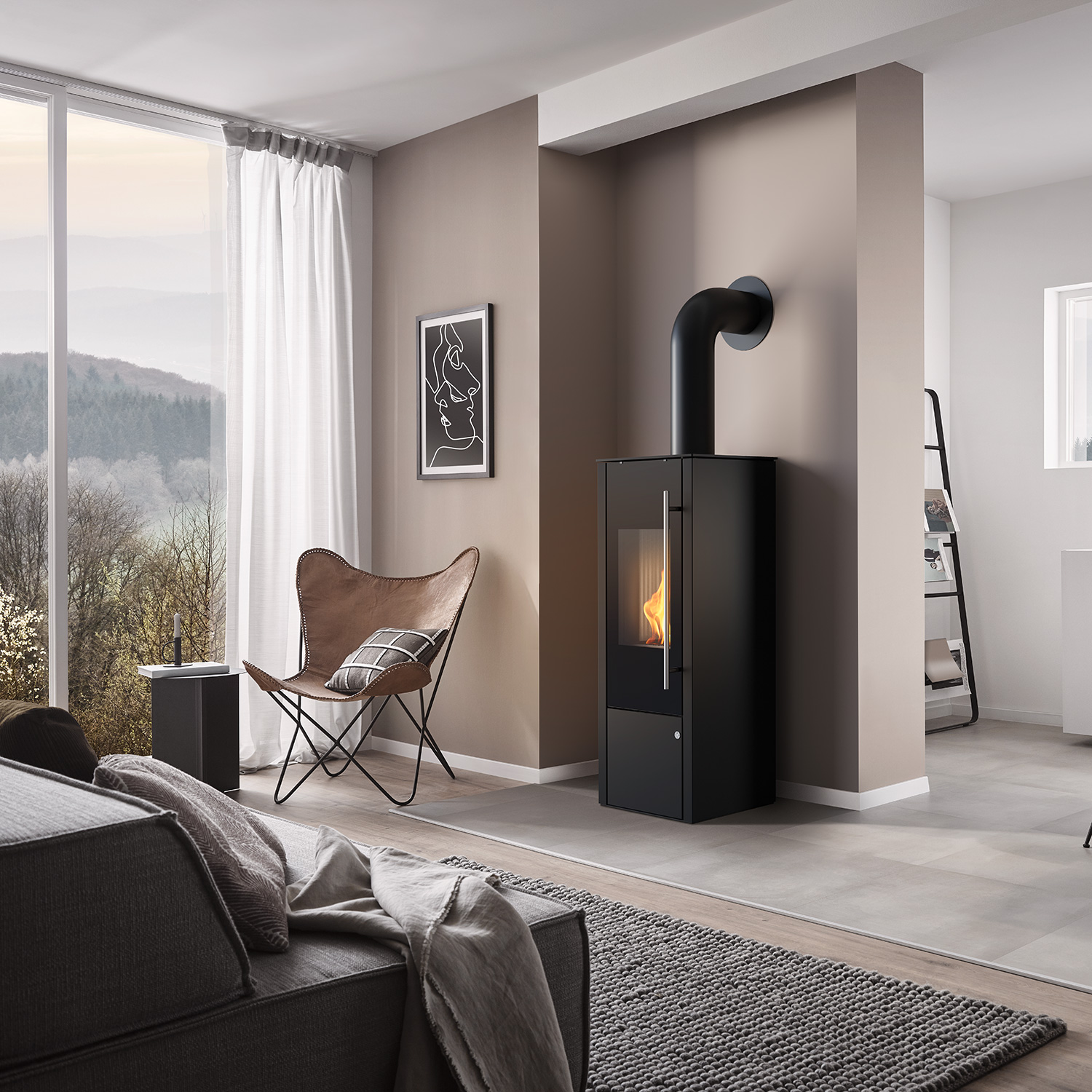 Poêle à bois Olsberg Zacate Compact en acier noir