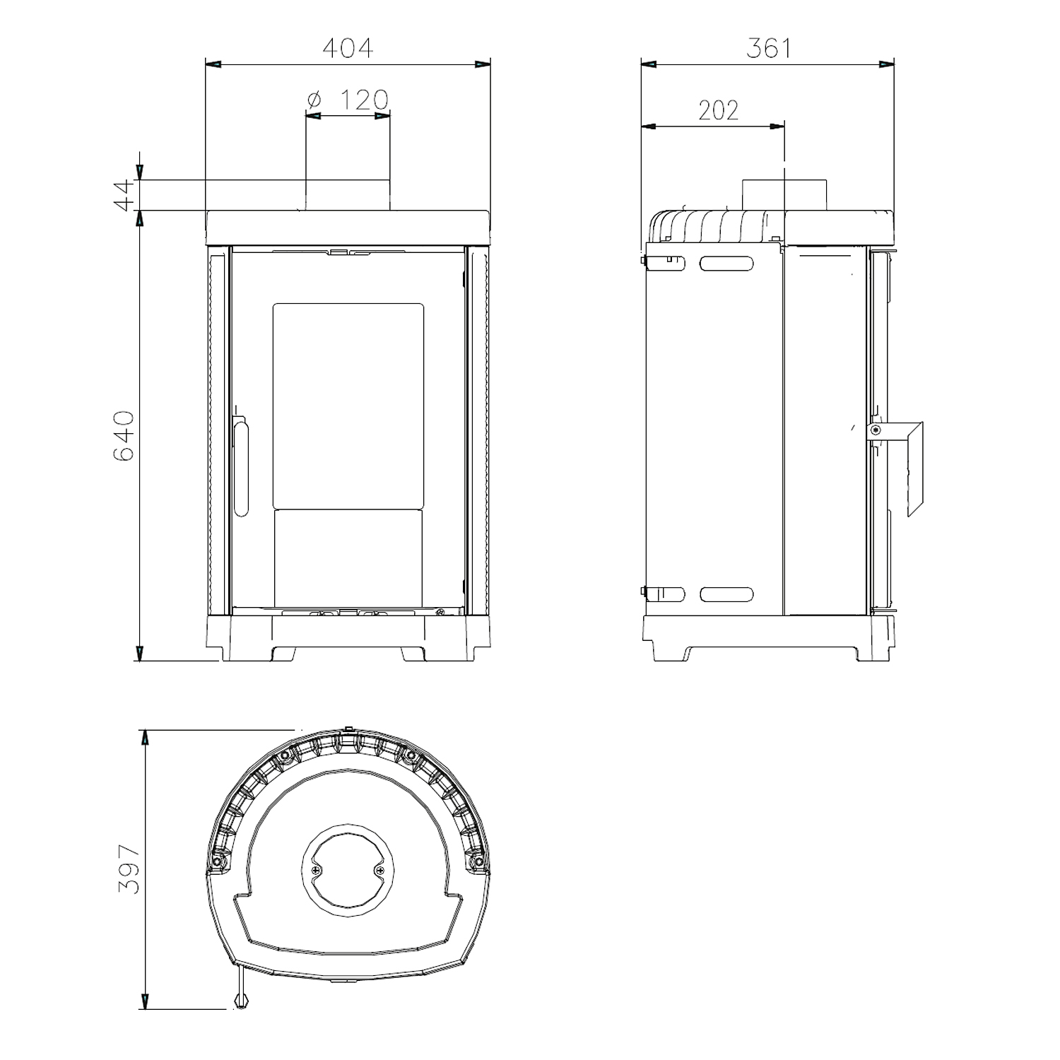 La Nordica Brigitta poêle à bois noir
