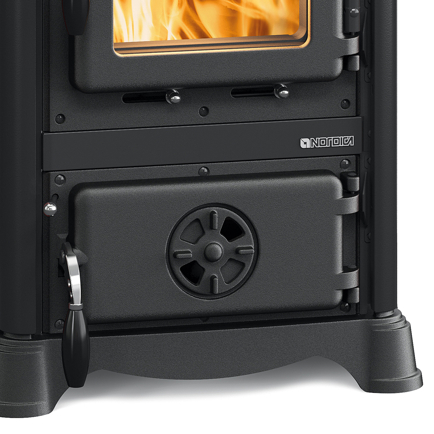 Poêle à bois La Nordica Emiliana Acier Noir-Anthracite