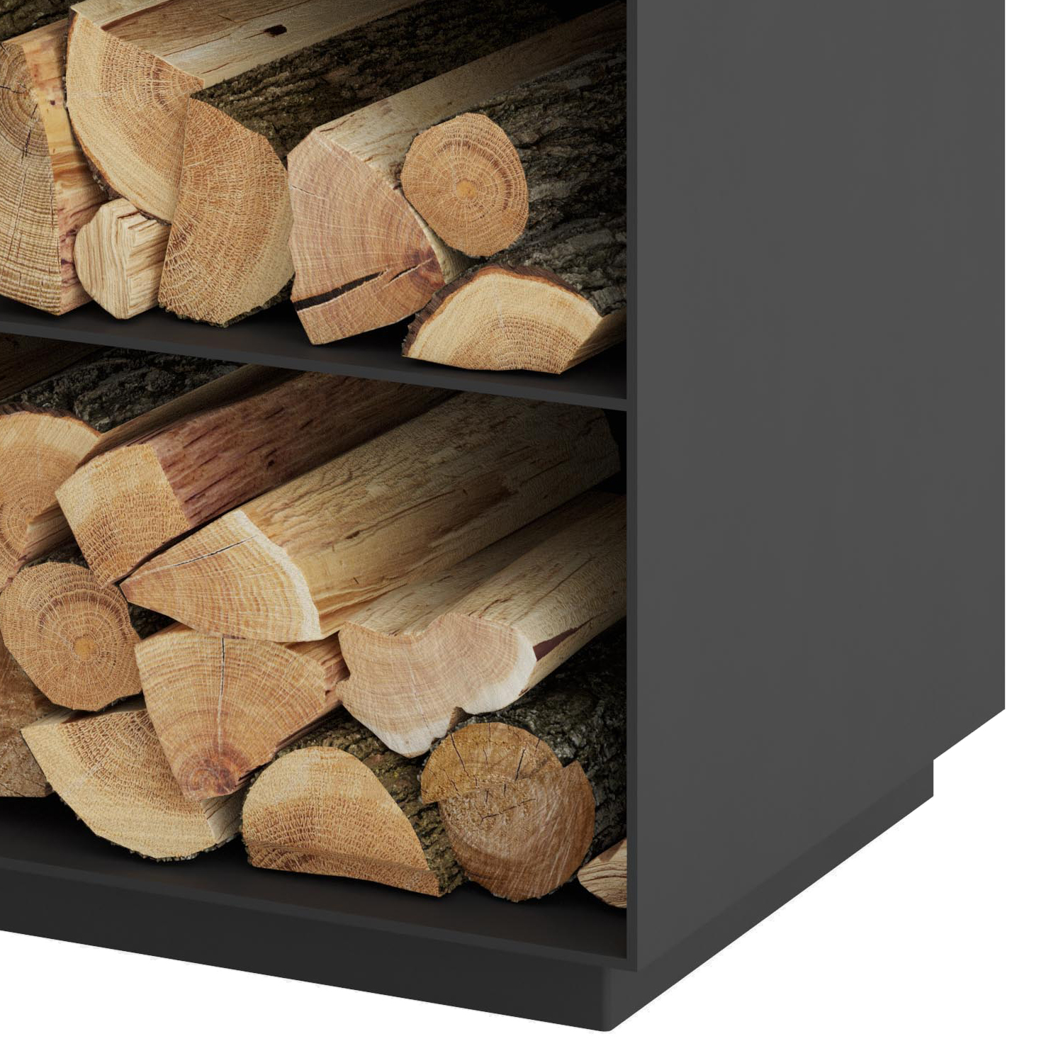 Casier à bois Spartherm pour Passo XS côté droit Nero