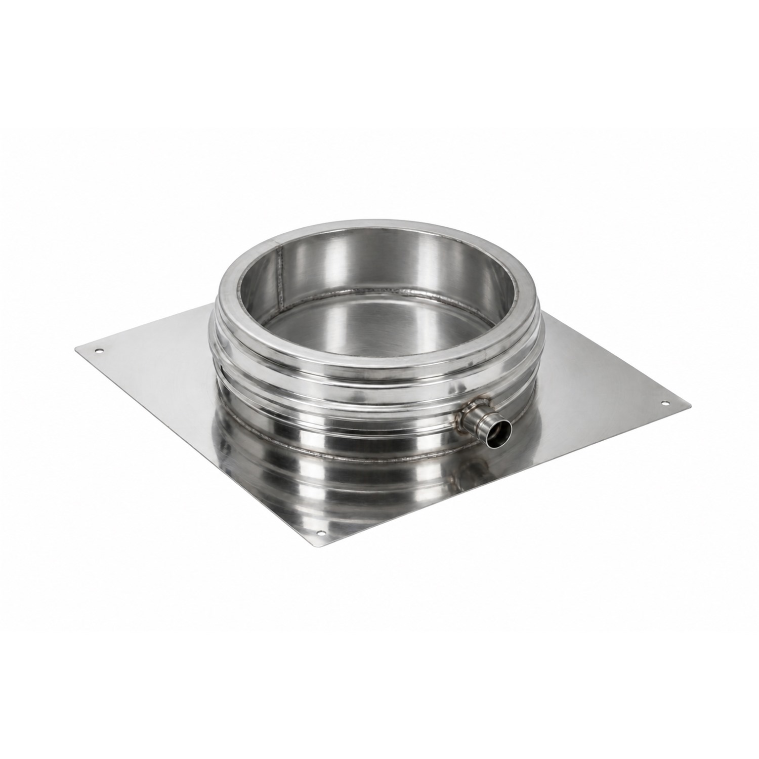 Schiedel Plaque de base montage au sol avec écoulement latéral pour ICS Ø 130 mm