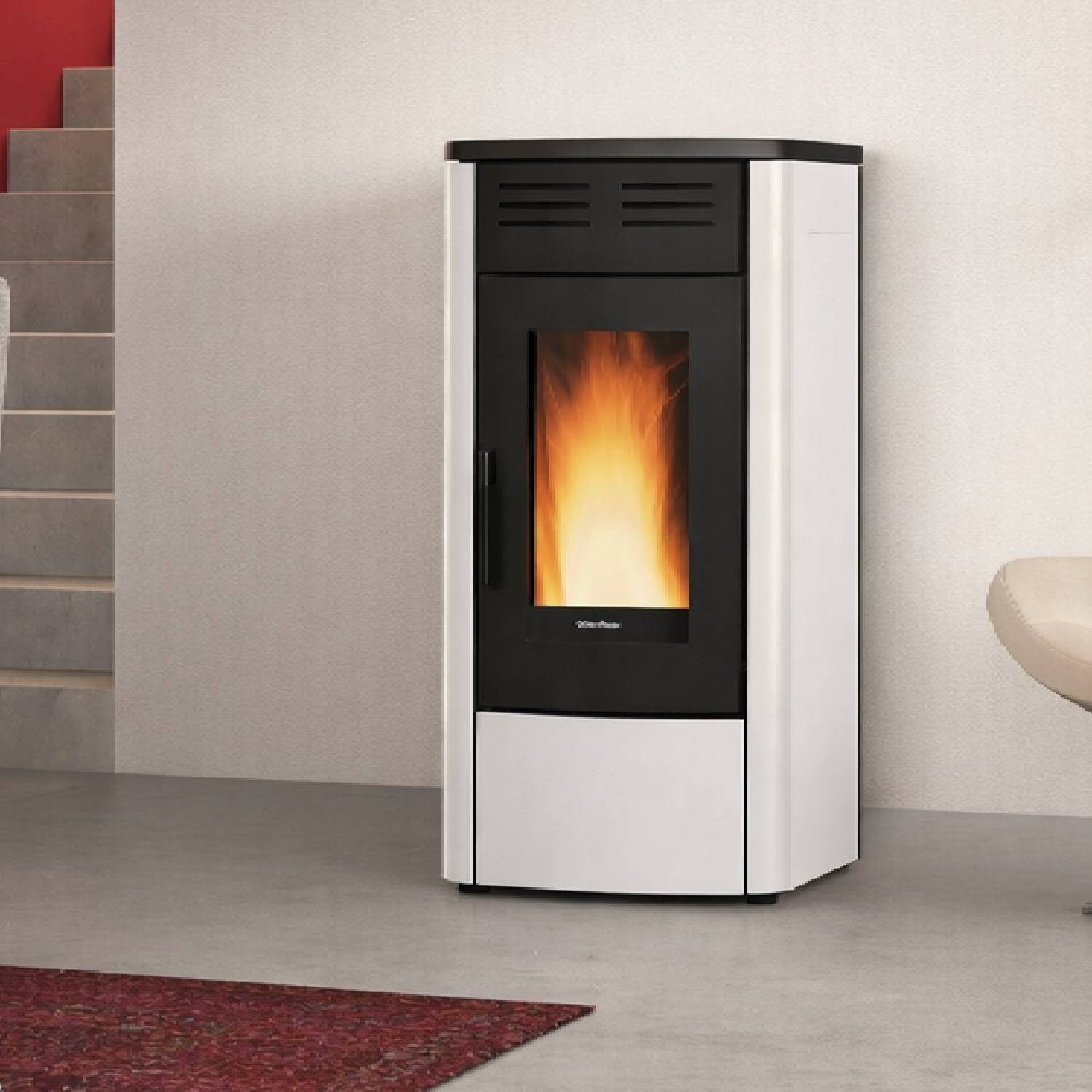 Extraflame RAFFAELLA IDRO H15 5.0.16 - Blanc poêle à granulés bouilleur