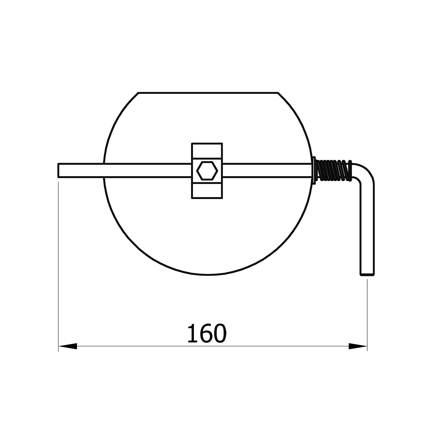 Raik Basic modérateur de tirage 130mm noir pour tuyau de fumée / conduit de fumée