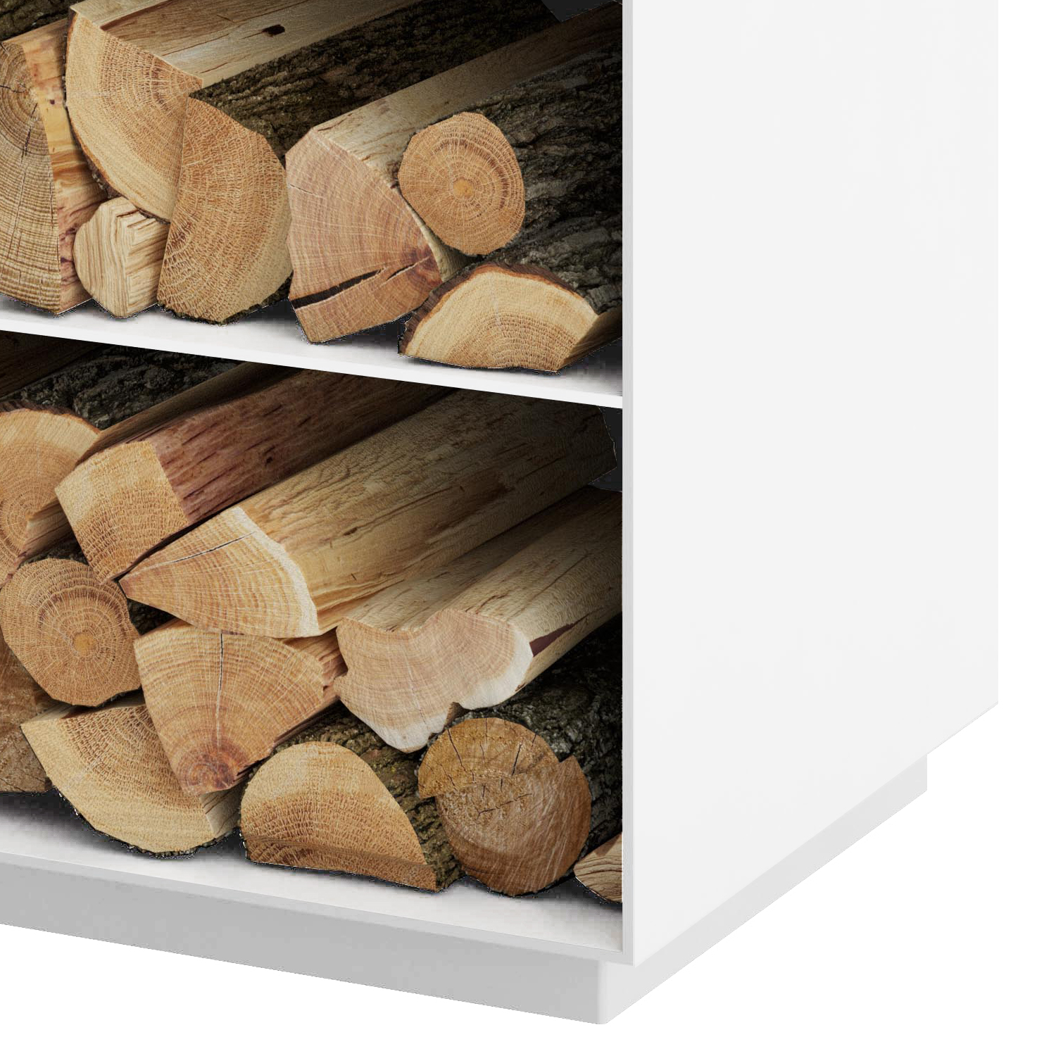 Spartherm compartiment range-bûches pour Passo XS côté droit Blanc