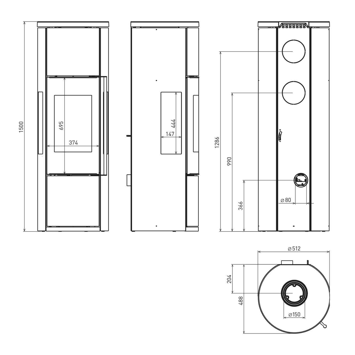 Schmitzker Fisterra Vista Heat poêle à bois en acier noir, avec vitrage sur trois côtés. Schmitzker Fisterra Vista Heat poêle à bois en acier noir, avec vitrage sur trois côtés.
