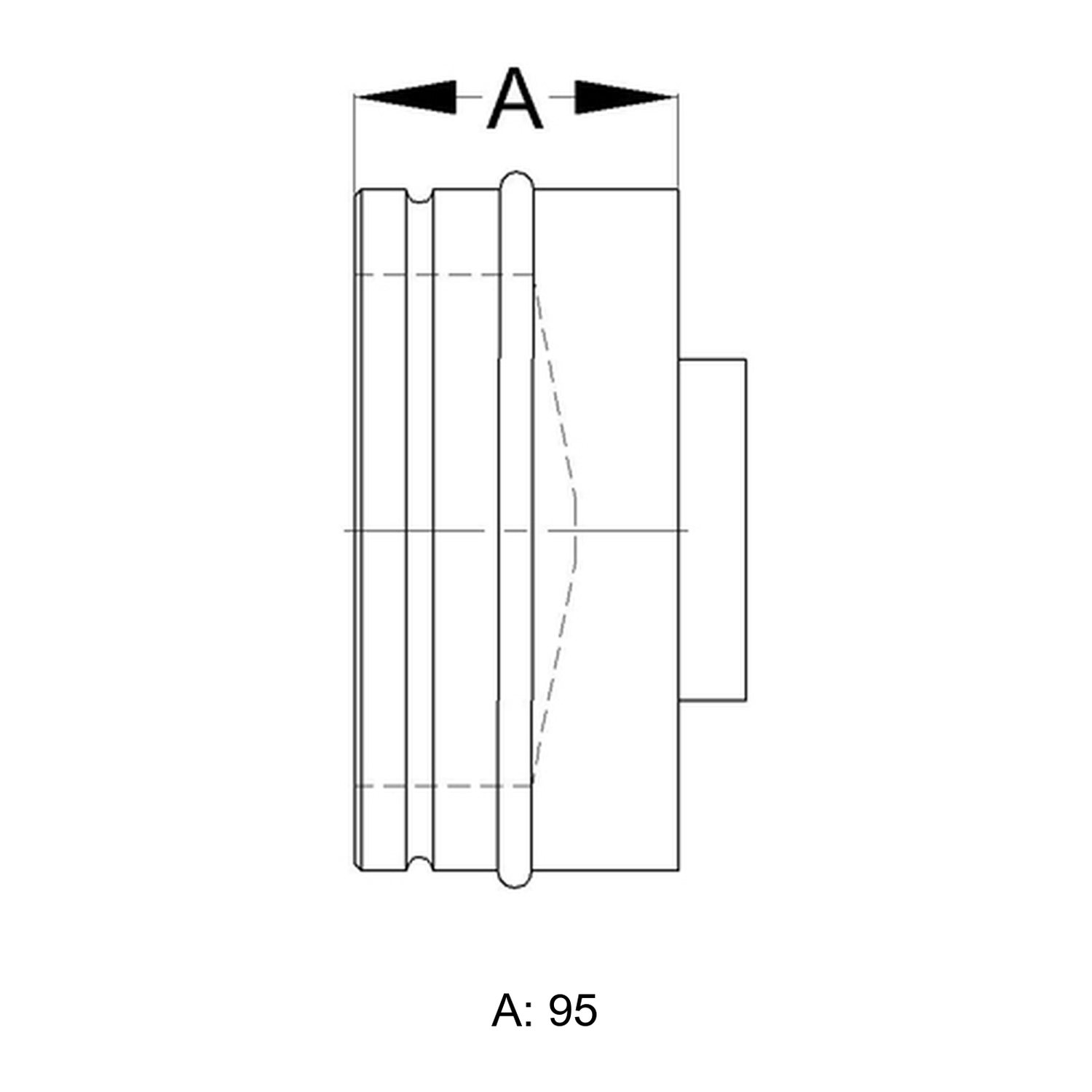 Schiedel ICS couvercle de fermeture pour raccordement tuyaux Ø200 mm double paroi brillant