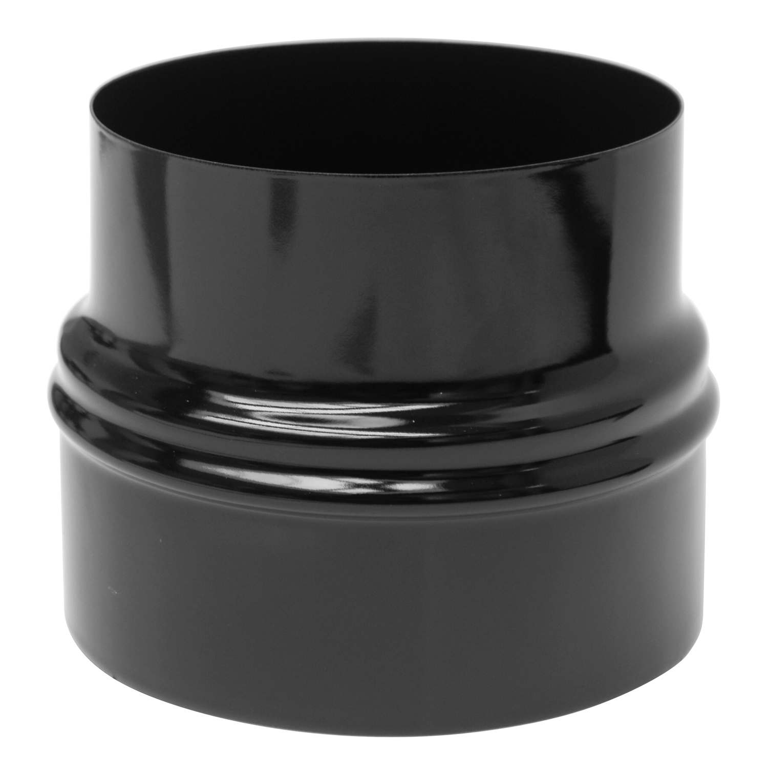 Extension de tuyau de poêle / conduit de fumée en émail 130mm - 150mm noir