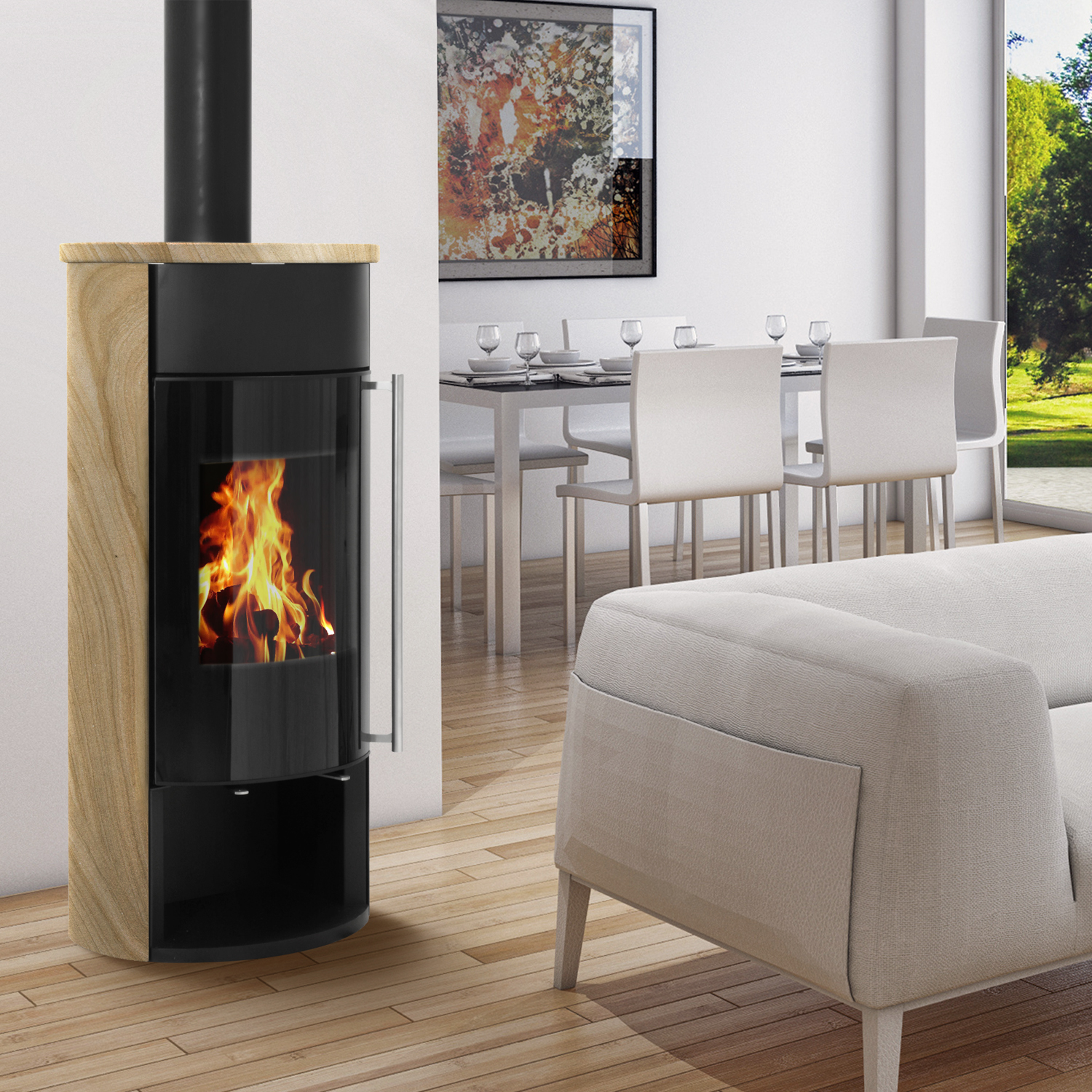 Poêle à bois avec échangeur thermique Schmitzker Lecara Sunshine