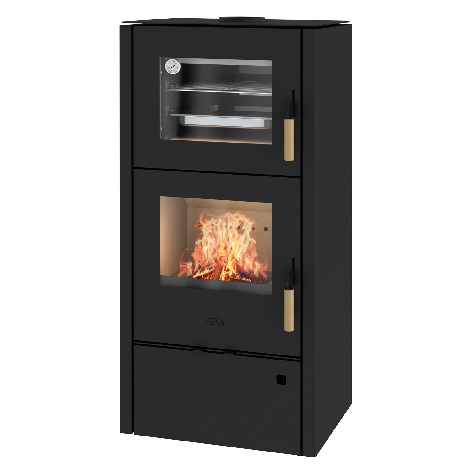 Cheminée Elite Inda Poêle à bois Acier Noir