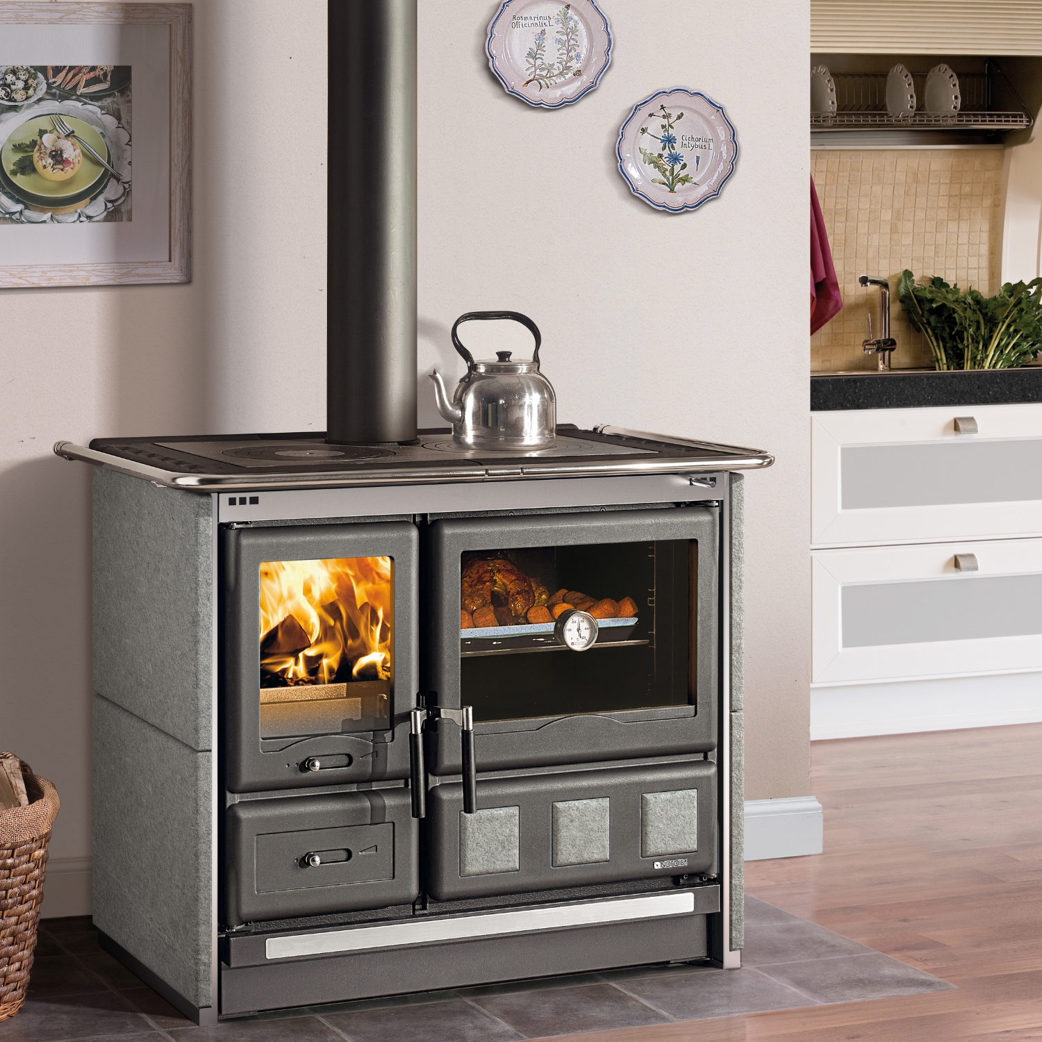 La Nordica Rosa XXL 16 cuisinière à bois pierre naturelle